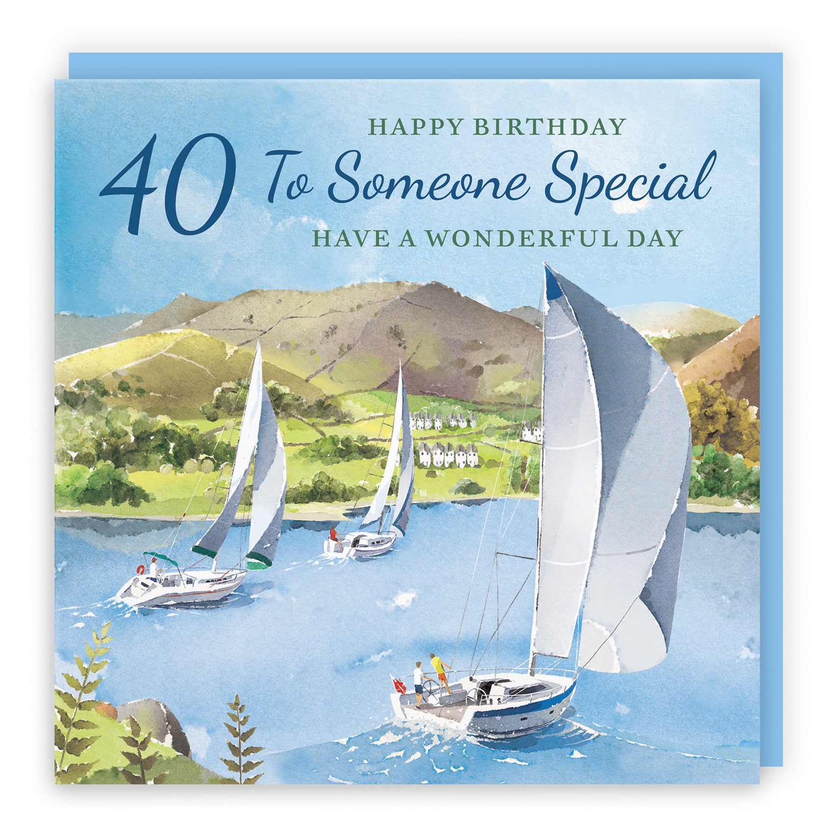 40th Someone Special Birthday Card Sailing Boats Milo's Gallery - Default Title (RT07446)