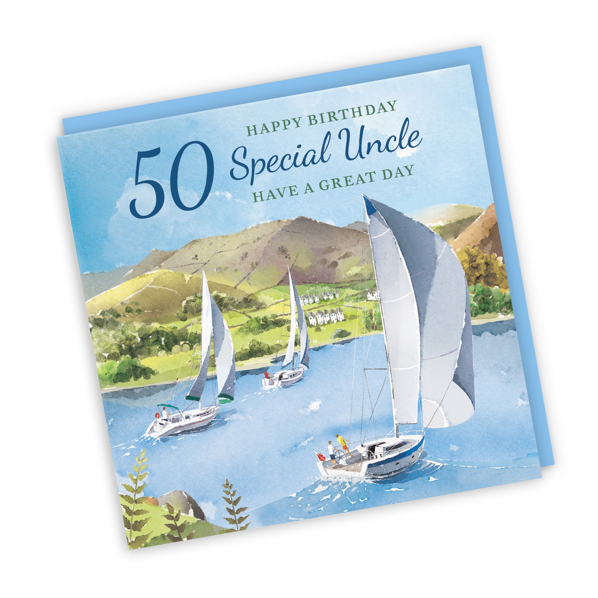 50th Uncle Birthday Card Sailing Boats Milo's Gallery - Default Title (RT07454)