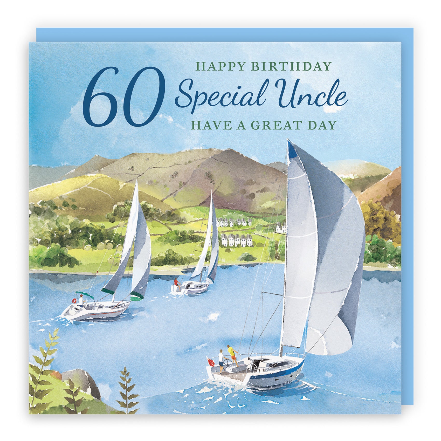60th Uncle Birthday Card Sailing Boats Milo's Gallery - Default Title (RT07455)