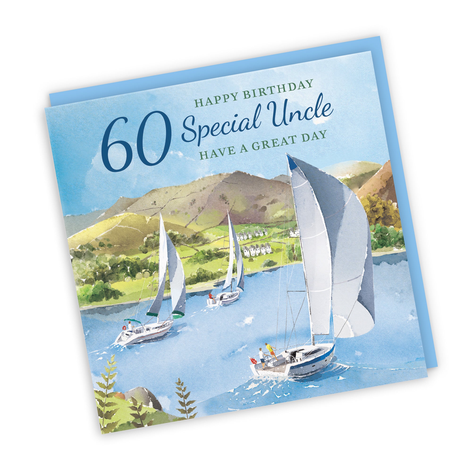 60th Uncle Birthday Card Sailing Boats Milo's Gallery - Default Title (RT07455)