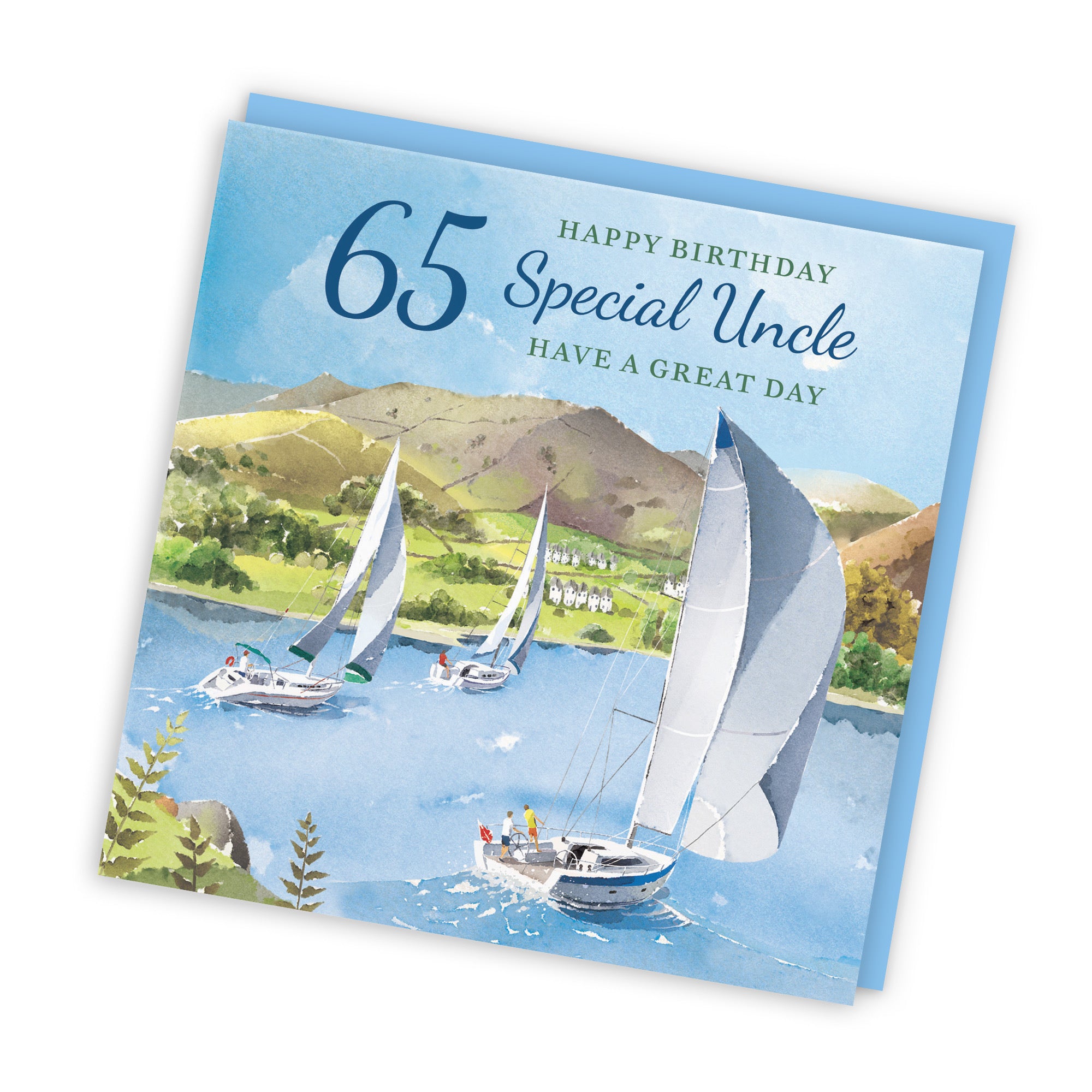 65th Uncle Birthday Card Sailing Boats Milo's Gallery - Default Title (RT07456)