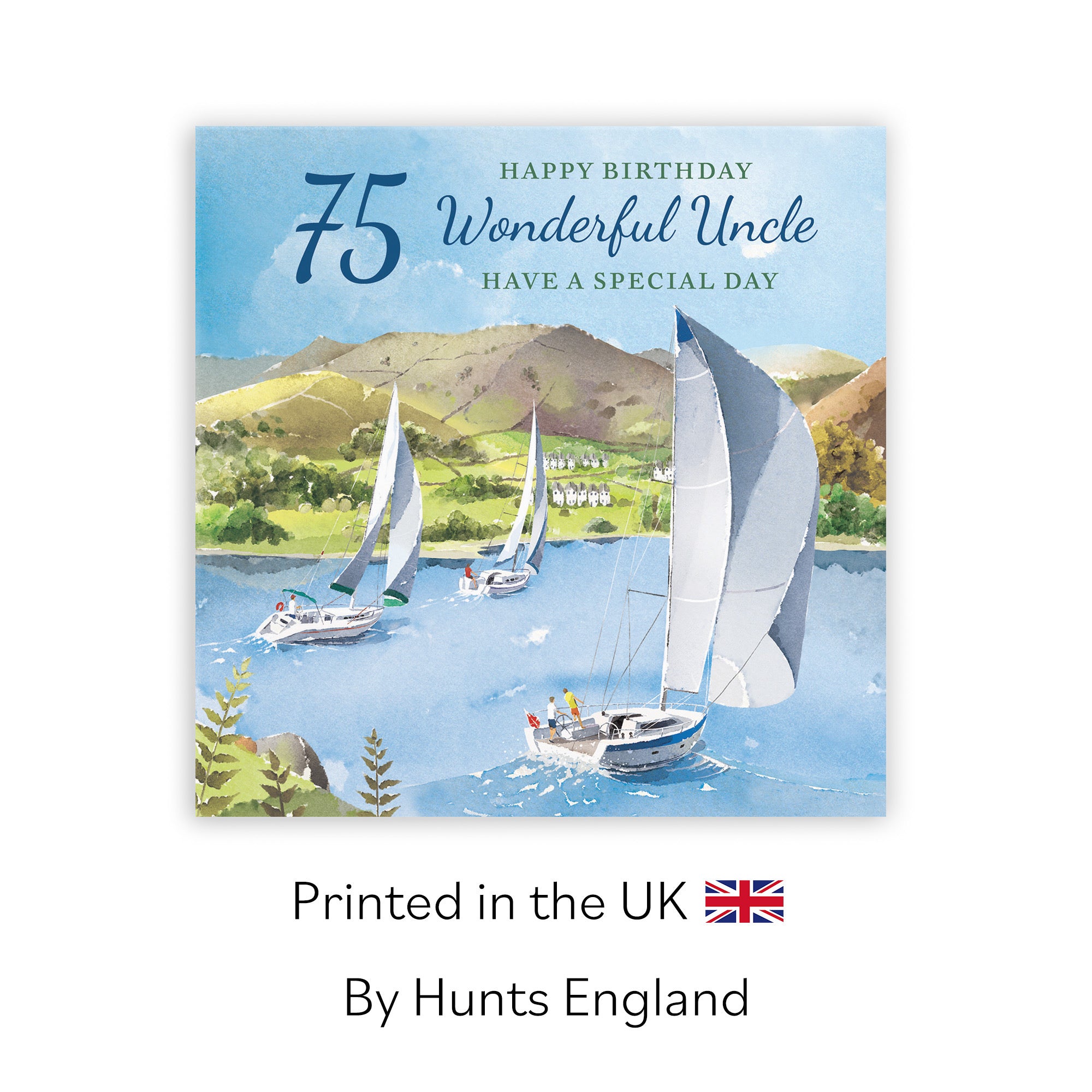 75th Uncle Birthday Card Sailing Boats Milo's Gallery - Default Title (RT07458)