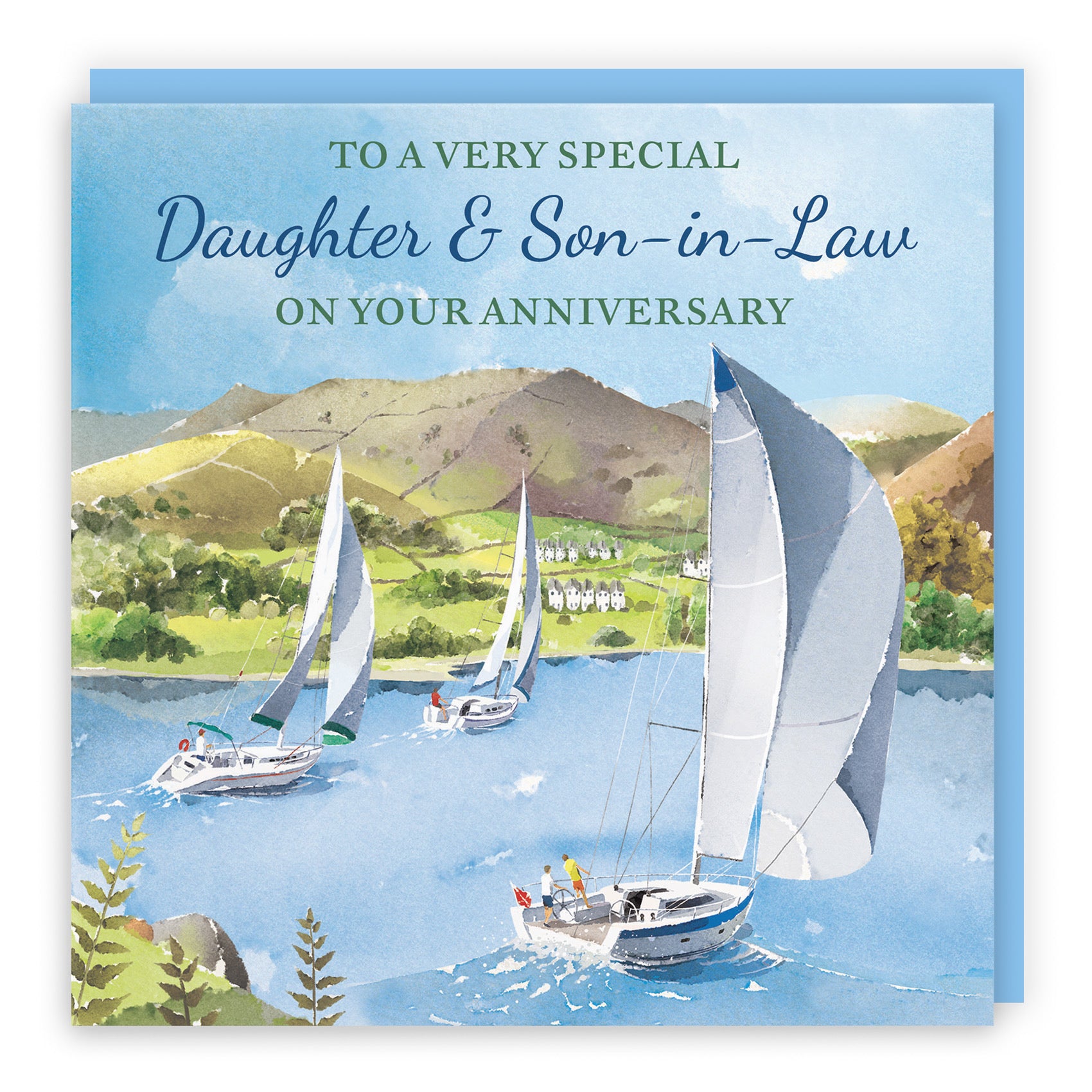 Daughter And Son-in-Law Anniversary Card Sailing Boats Milo's Gallery - Default Title (RT07463)
