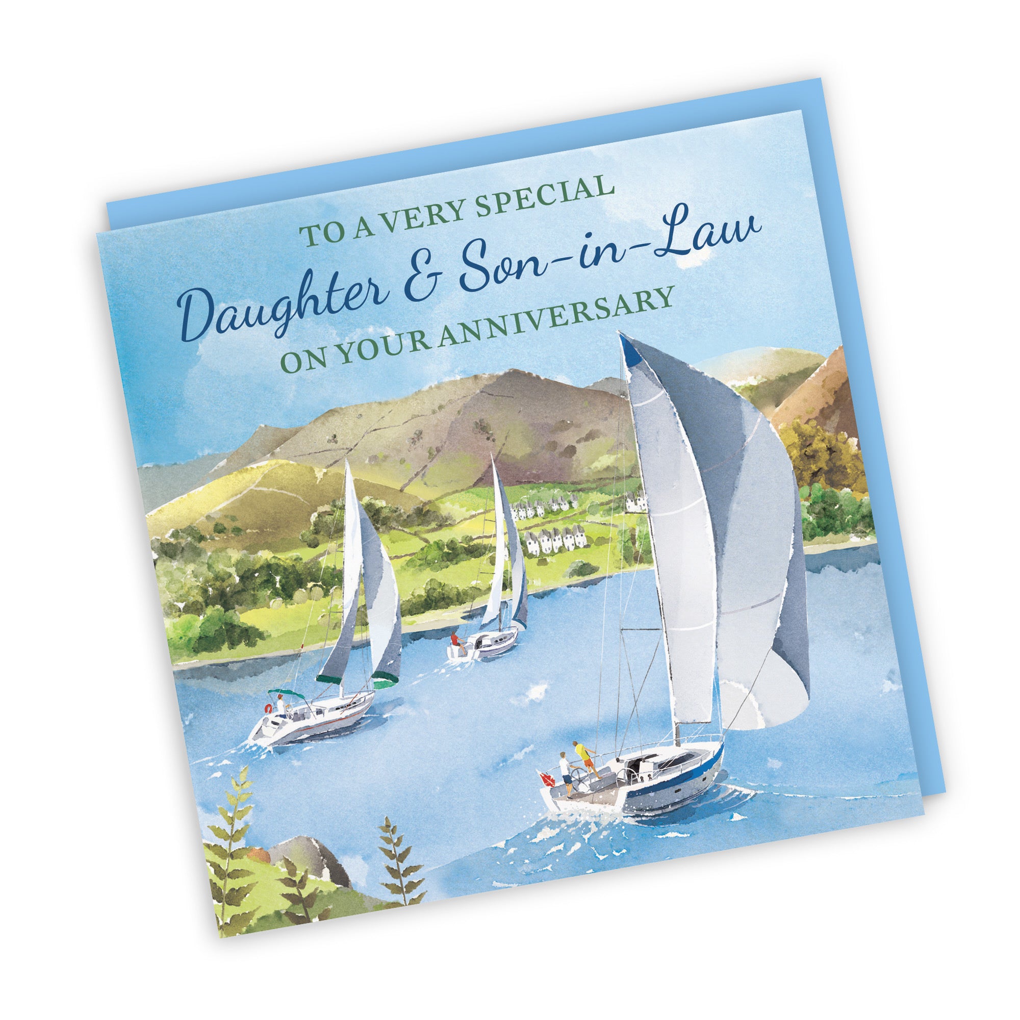 Daughter And Son-in-Law Anniversary Card Sailing Boats Milo's Gallery - Default Title (RT07463)