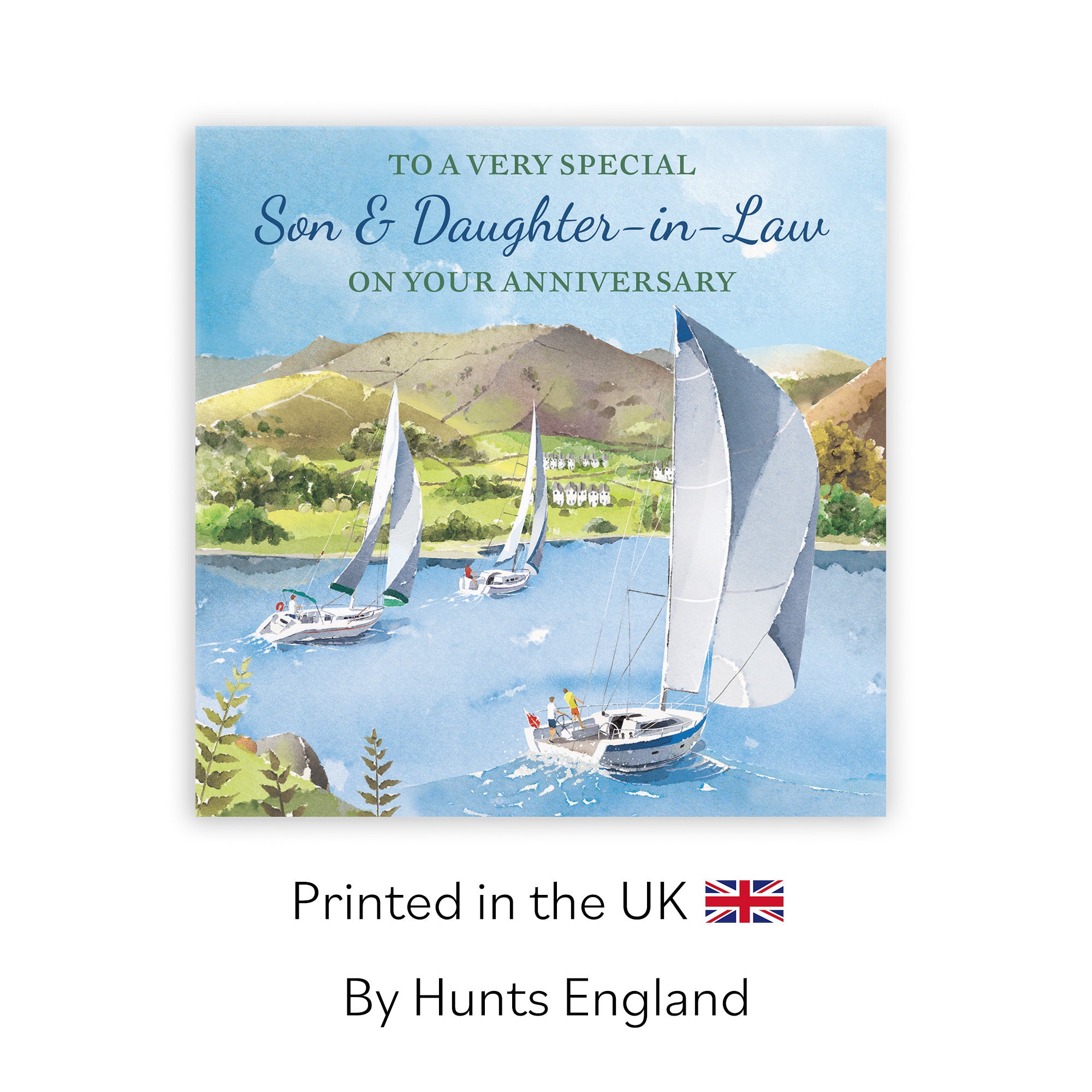 Son And Daughter-in-Law Anniversary Card Sailing Boats Milo's Gallery - Default Title (RT07466)
