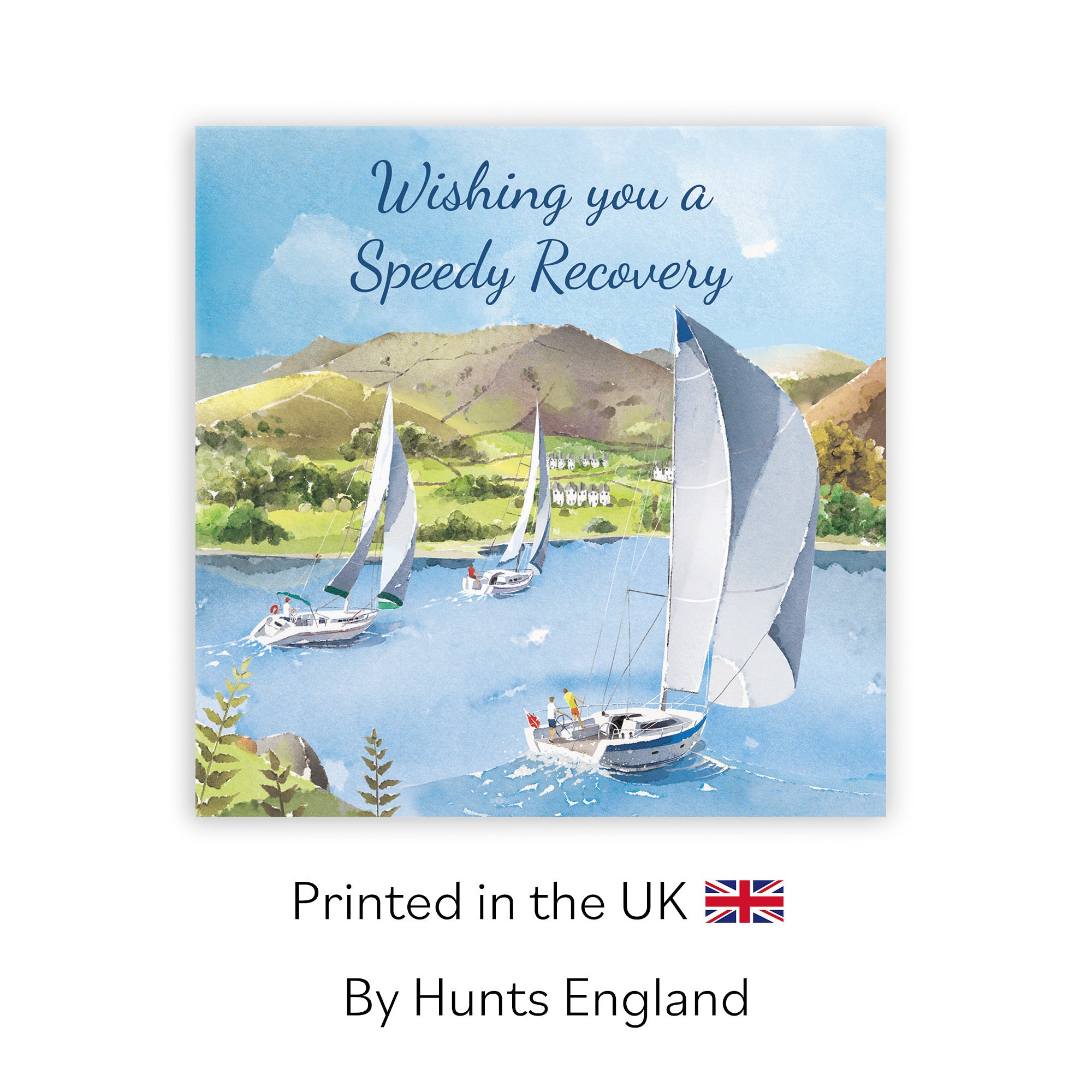 Speedy Recovery Get Well Card Sailing Boats Milo's Gallery - Default Title (RT07468)