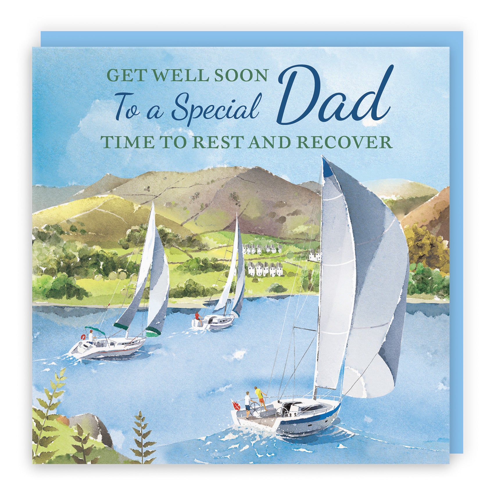 Dad Get Well Card Sailing Boats Milo's Gallery - Default Title (RT07470)