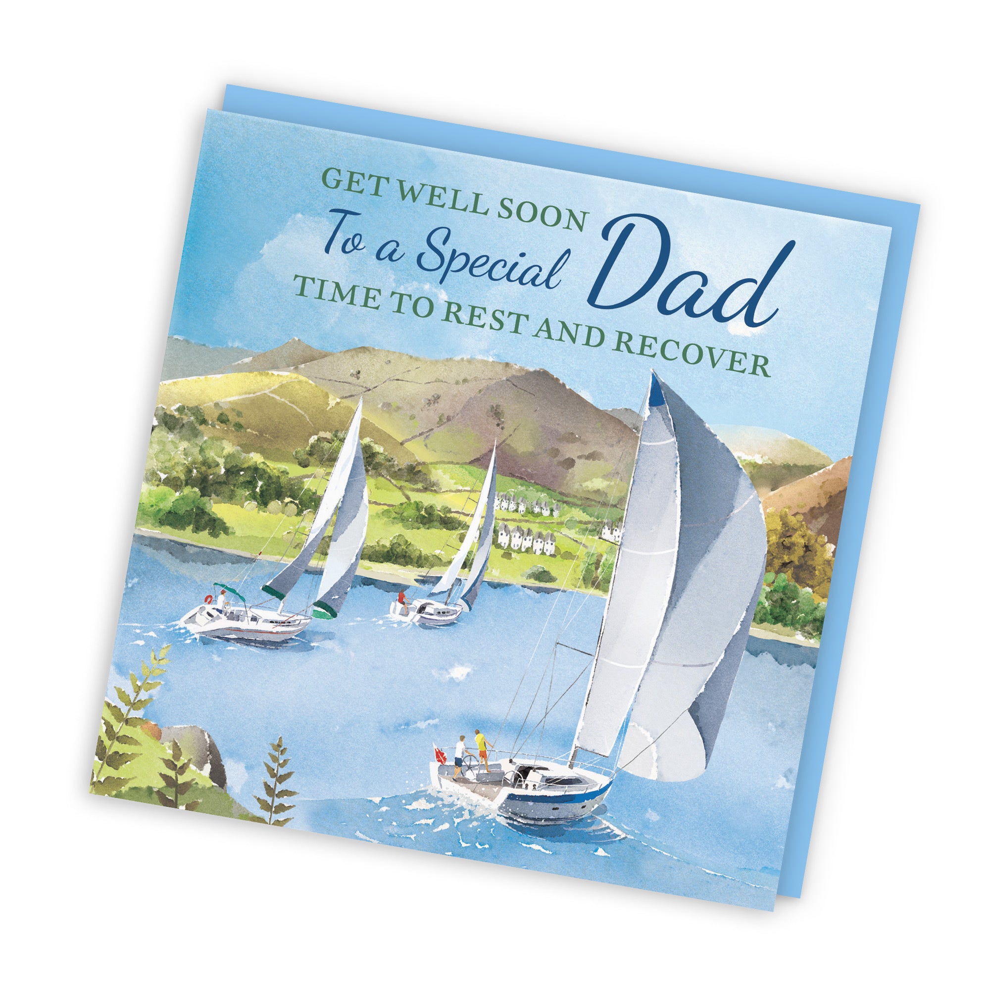 Dad Get Well Card Sailing Boats Milo's Gallery - Default Title (RT07470)