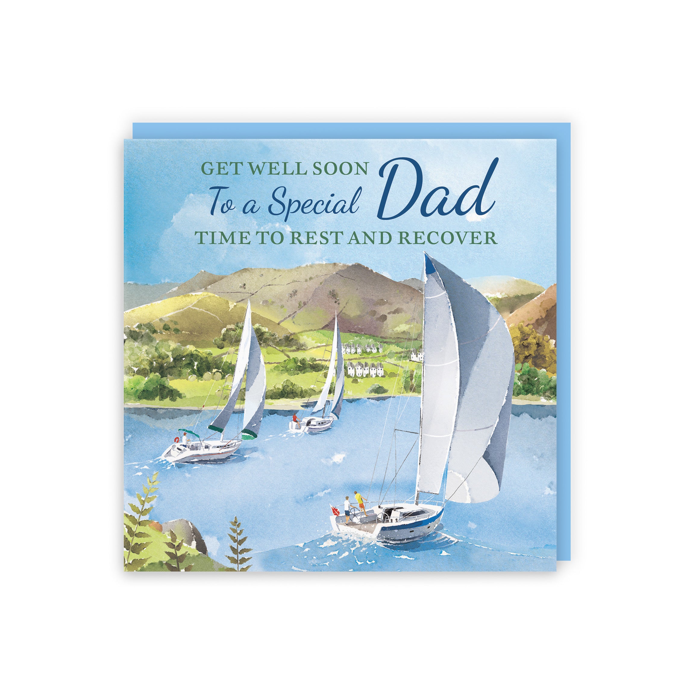 Dad Get Well Card Sailing Boats Milo's Gallery - Default Title (RT07470)