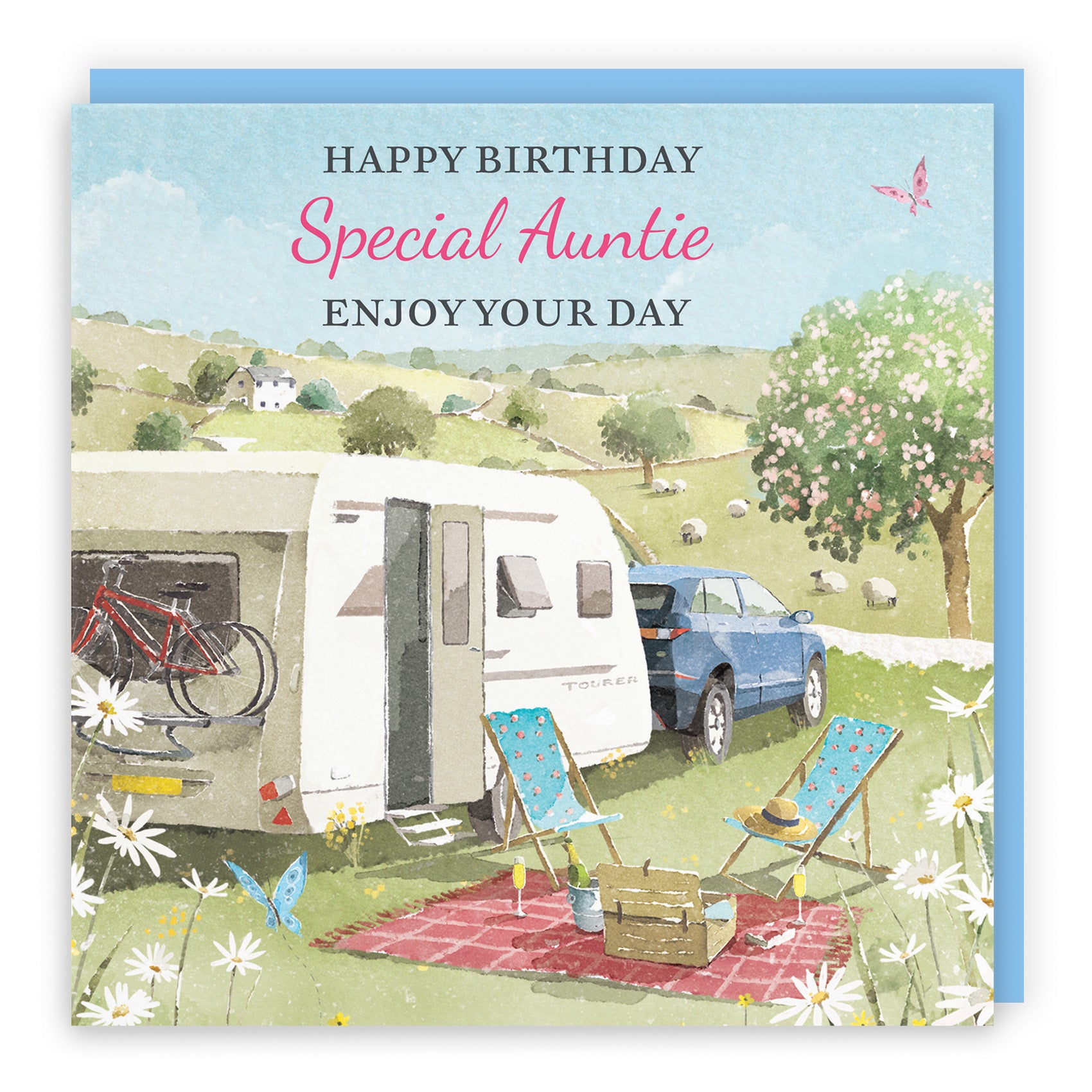 Auntie Birthday Card Caravan Holiday Milo's Gallery - Default Title (RT07505)