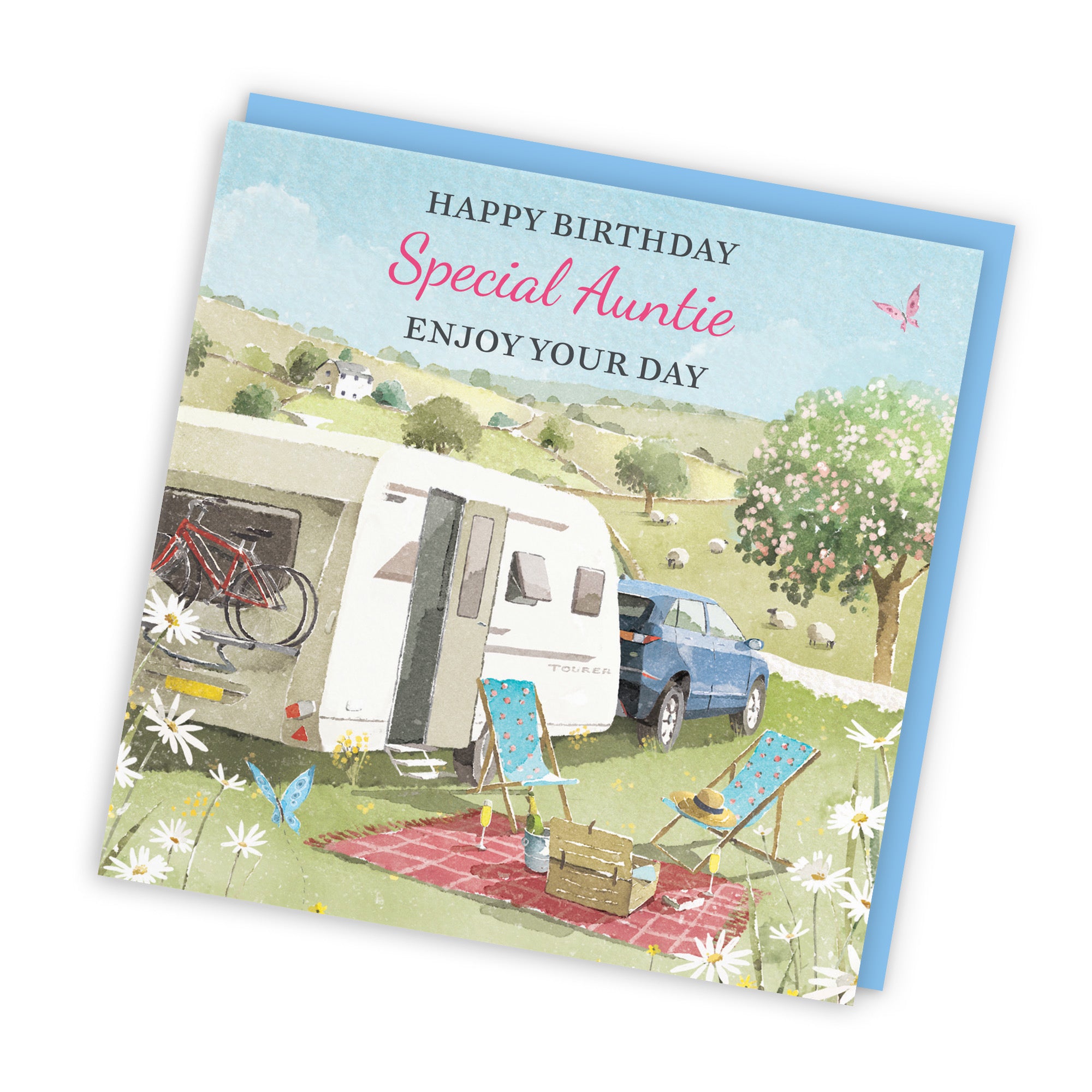Auntie Birthday Card Caravan Holiday Milo's Gallery - Default Title (RT07505)