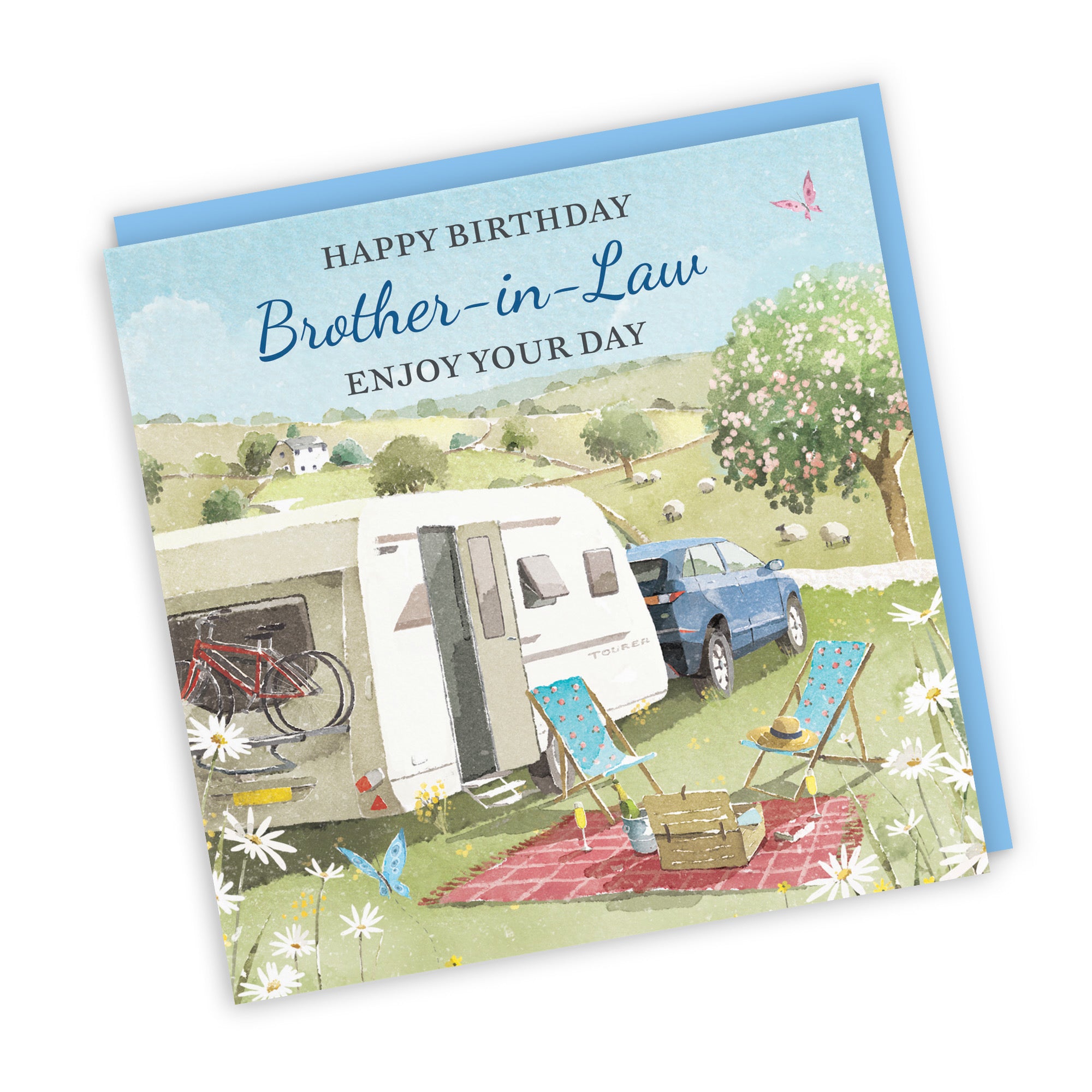Brother-in-Law Birthday Card Caravan Holiday Milo's Gallery - Default Title (RT07507)