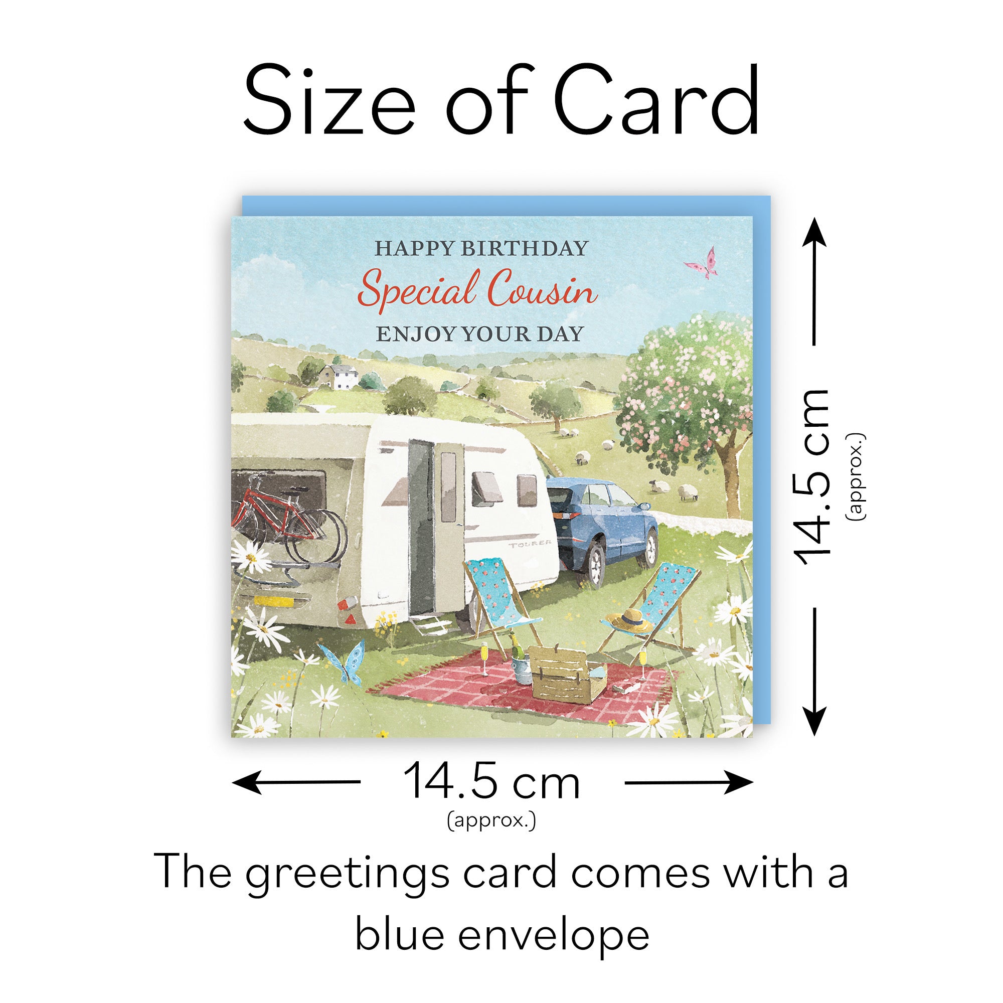 Cousin Birthday Card Caravan Holiday Milo's Gallery - Default Title (RT07508)