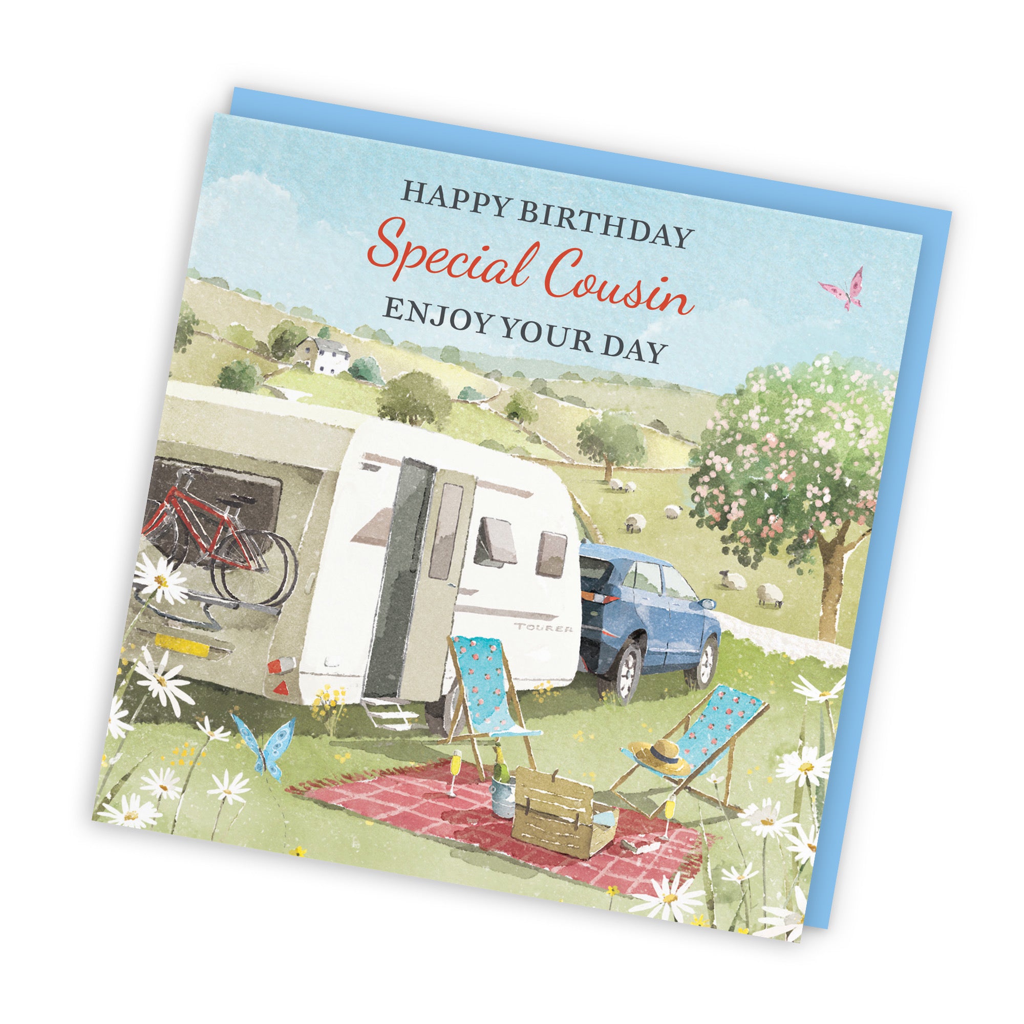 Cousin Birthday Card Caravan Holiday Milo's Gallery - Default Title (RT07508)