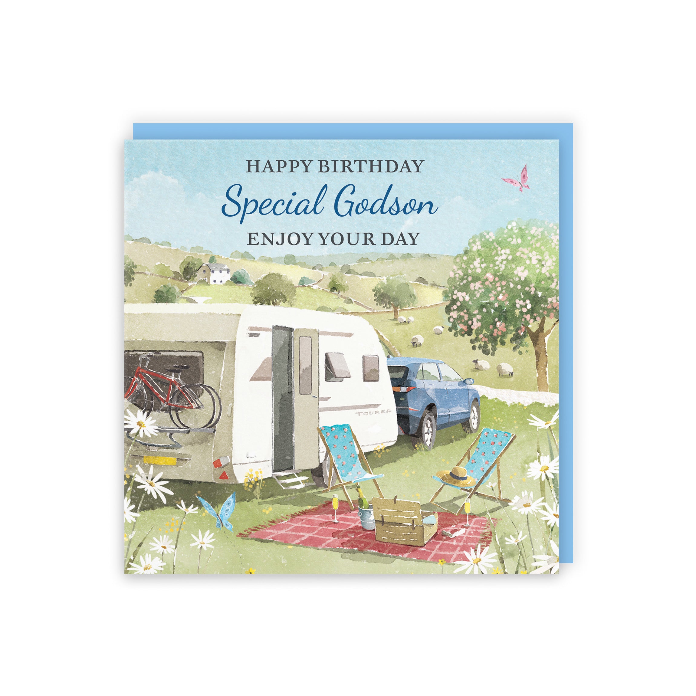Godson Birthday Card Caravan Holiday Milo's Gallery - Default Title (RT07515)