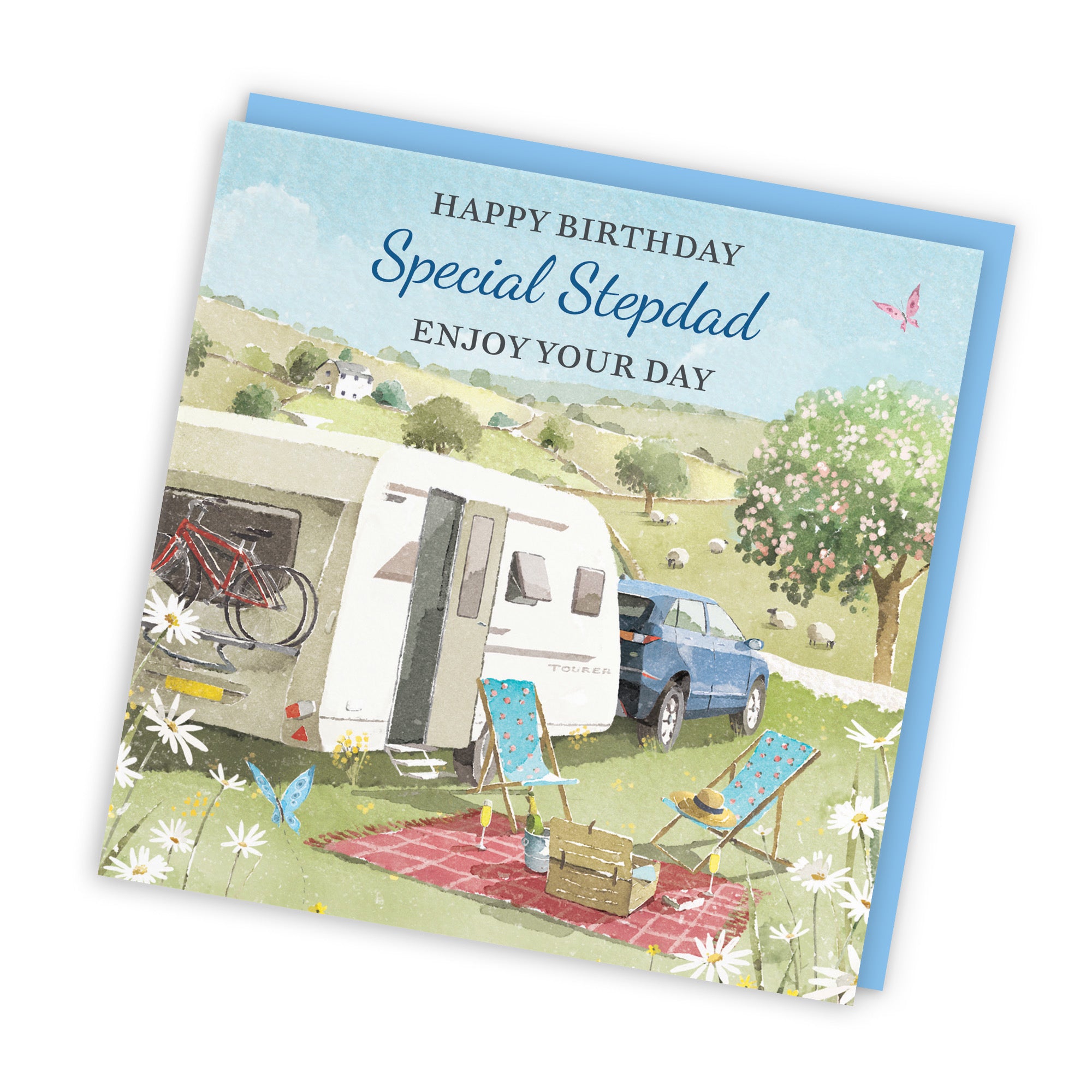 Stepdad Birthday Card Caravan Holiday Milo's Gallery - Default Title (RT07530)