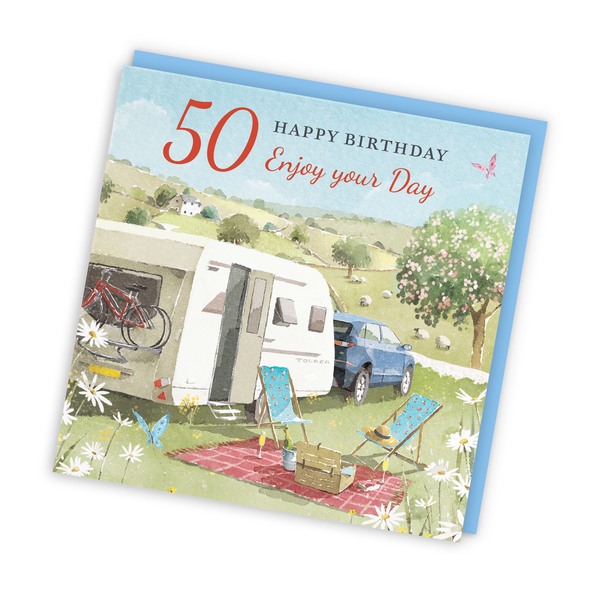 50th Birthday Card Caravan Holiday Milo's Gallery - Default Title (RT07537)