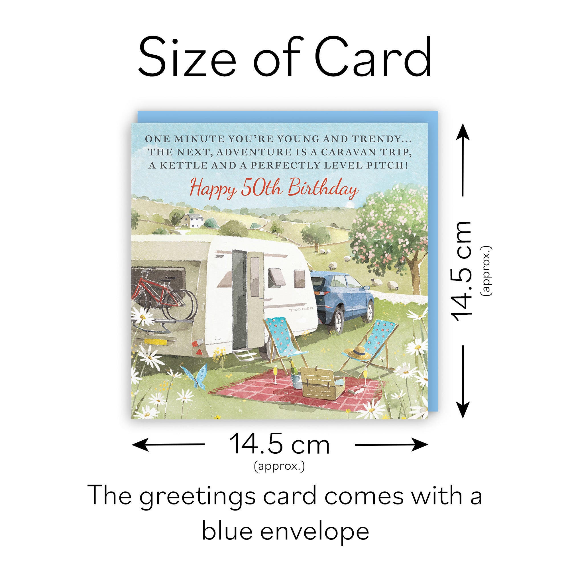 50th Birthday Card Caravan Holiday Funny Idea Of Adventure Milo's Gallery - Default Title (RT07539)