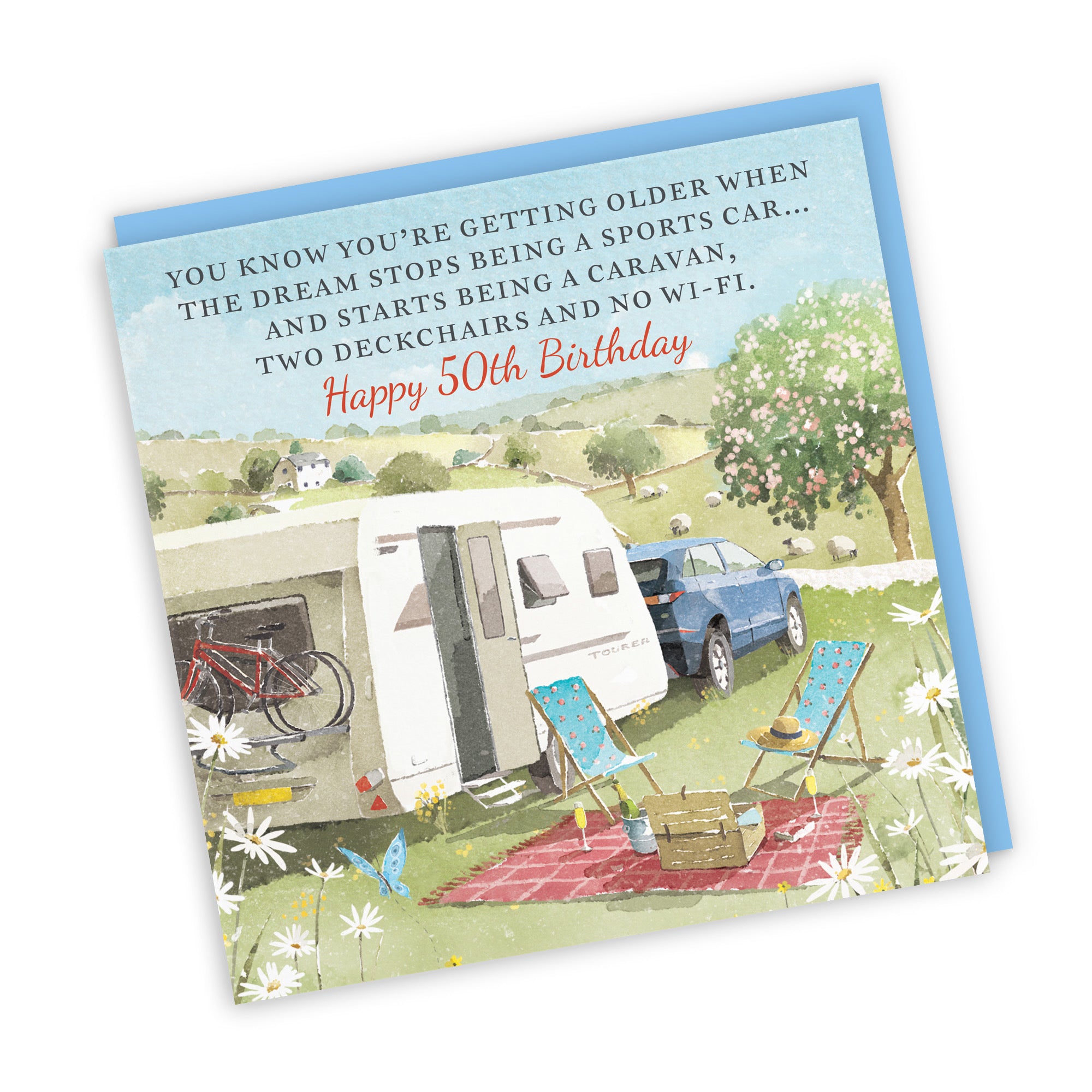 50th Birthday Card Caravan Holiday Funny No Wi-Fi Milo's Gallery - Default Title (RT07541)