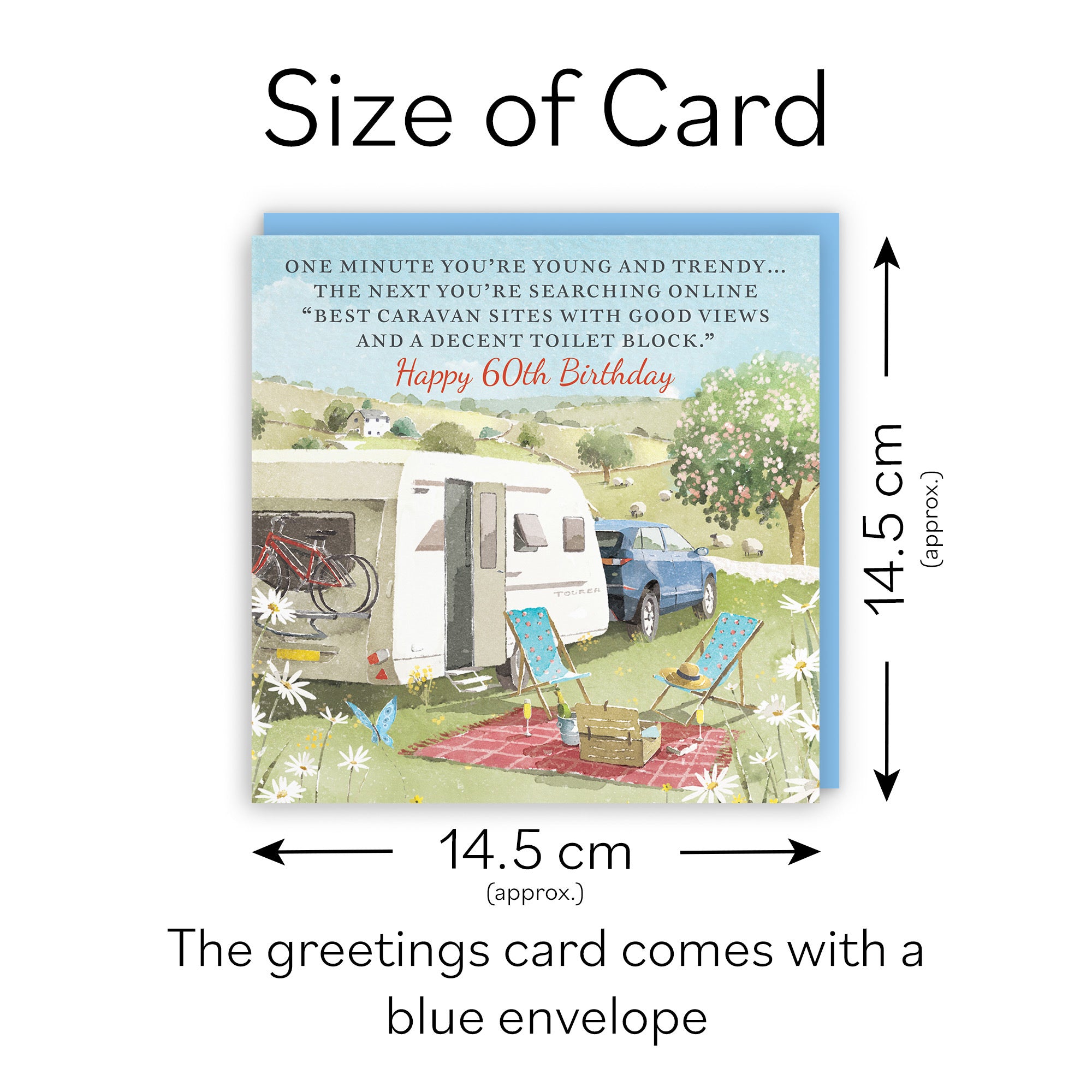 60th Birthday Card Caravan Holiday Funny Best Caravan Sites Milo's Gallery - Default Title (RT07543)