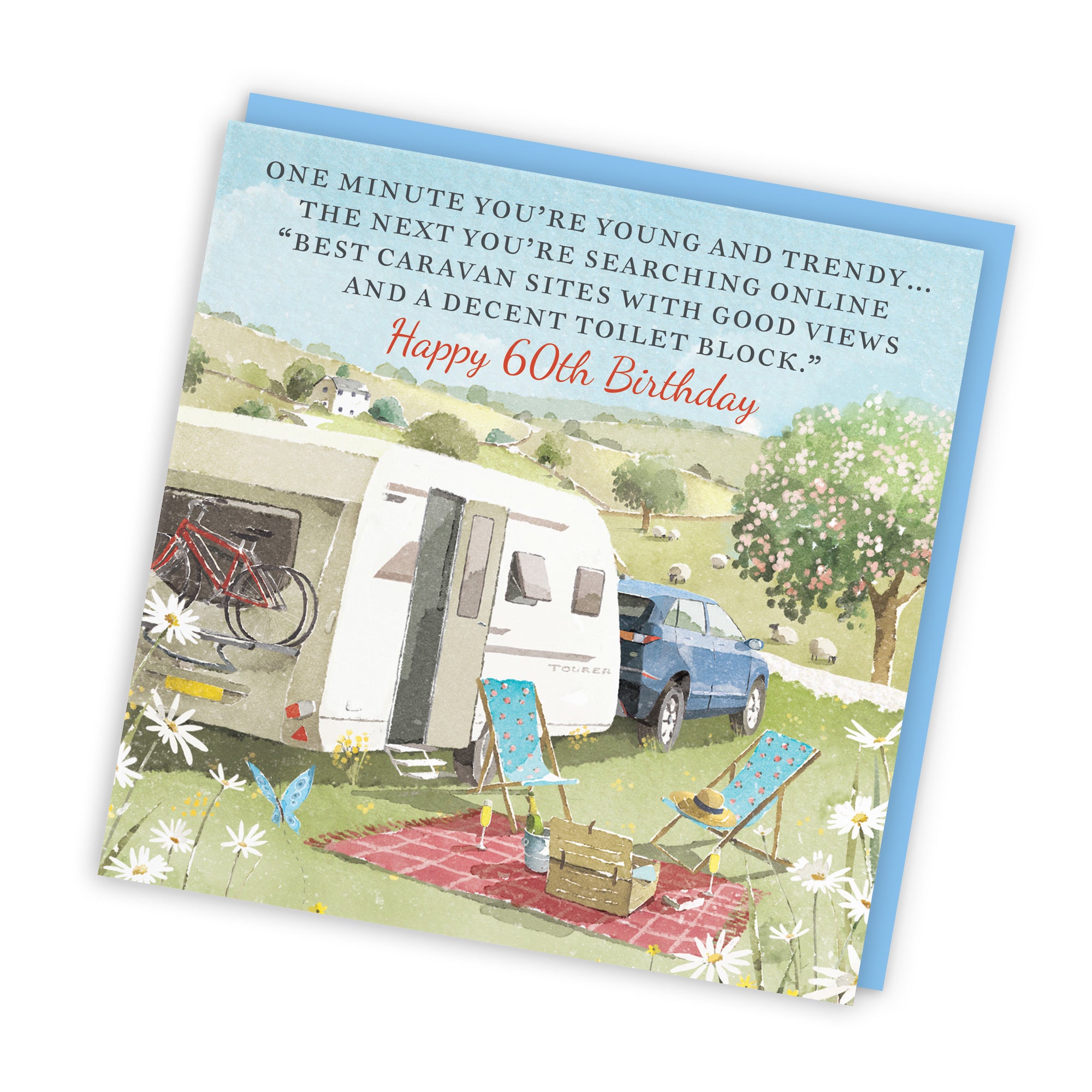 60th Birthday Card Caravan Holiday Funny Best Caravan Sites Milo's Gallery - Default Title (RT07543)