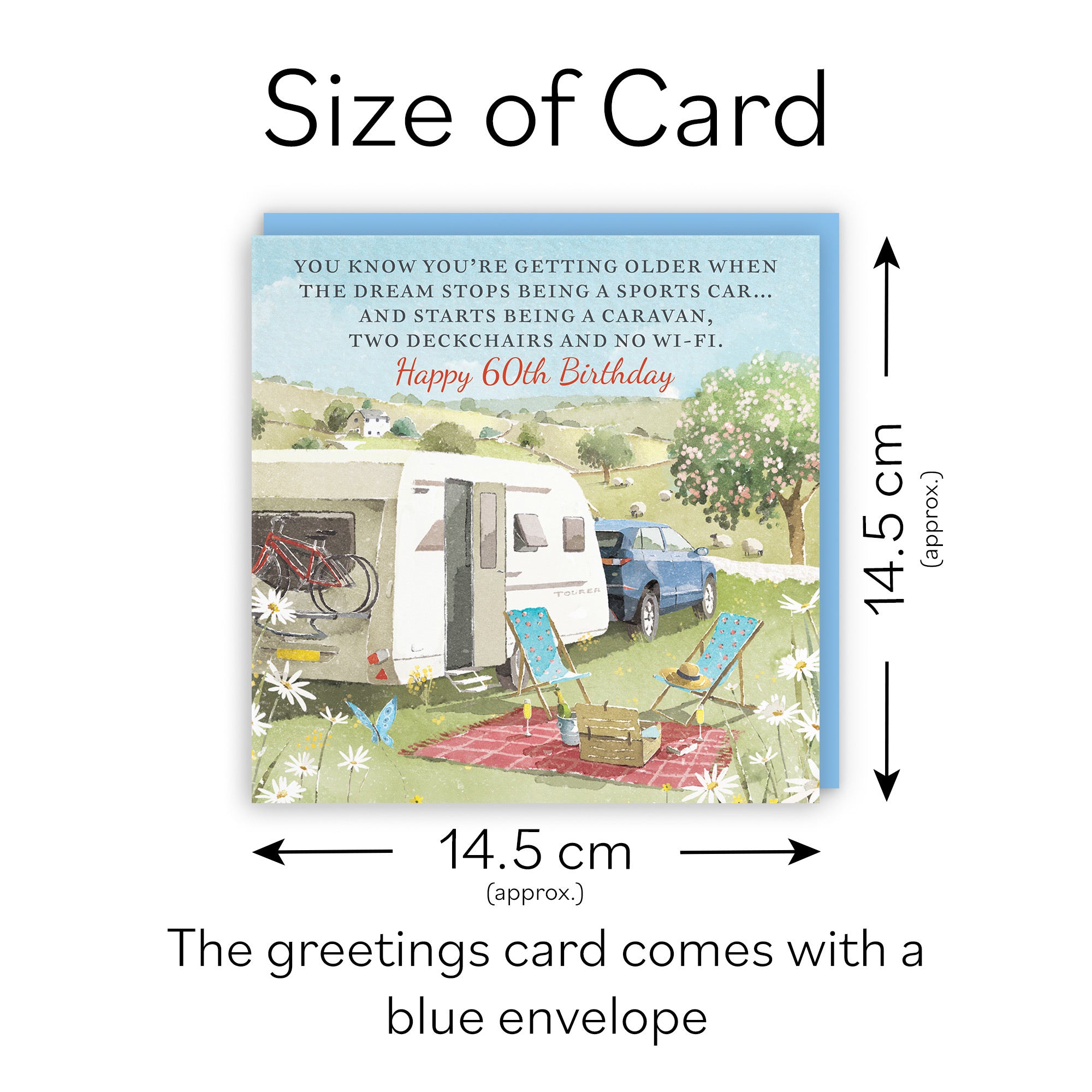 60th Birthday Card Caravan Holiday Funny No Wi-Fi Milo's Gallery - Default Title (RT07546)