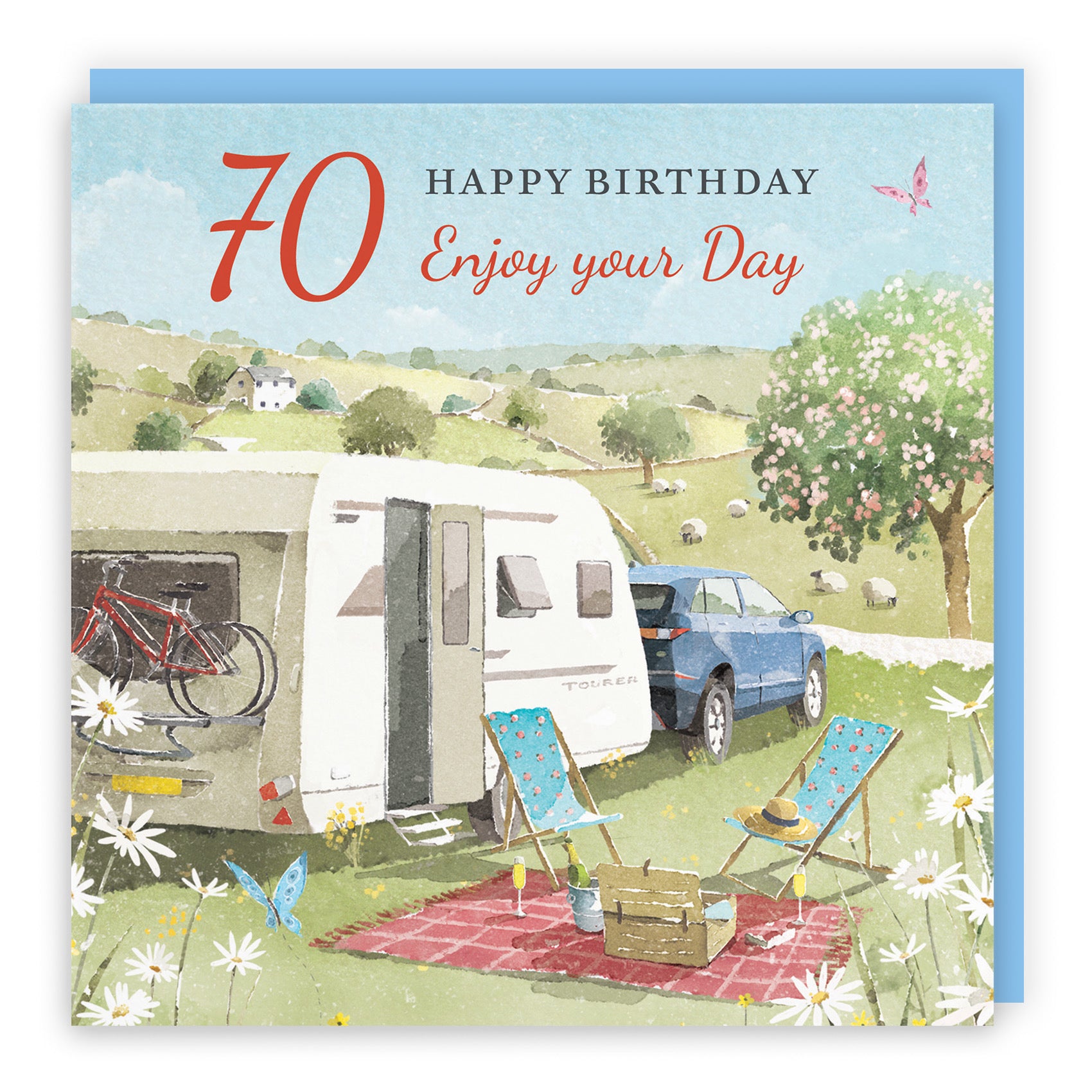 70th Birthday Card Caravan Holiday Milo's Gallery - Default Title (RT07548)