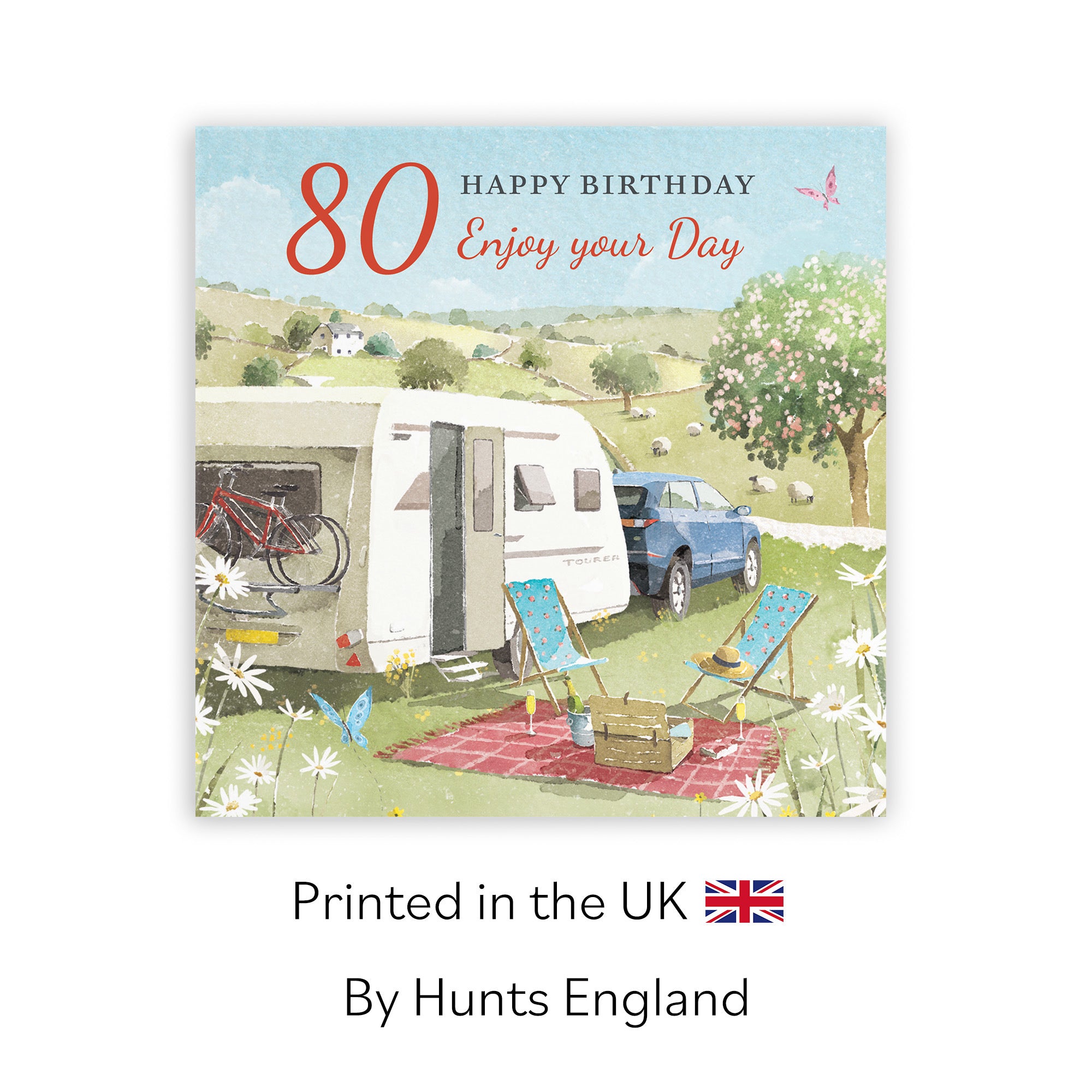 80th Birthday Card Caravan Holiday Milo's Gallery - Default Title (RT07550)