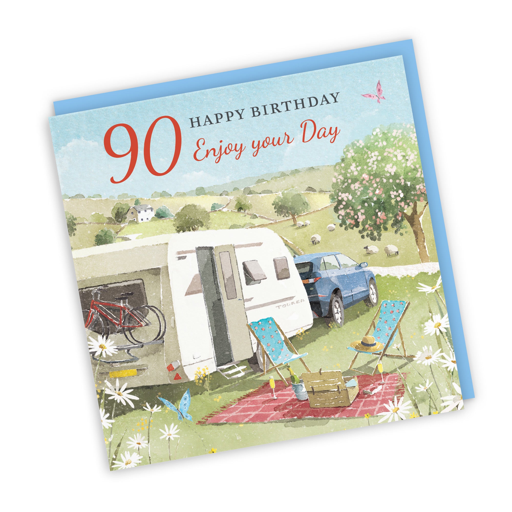 90th Birthday Card Caravan Holiday Milo's Gallery - Default Title (RT07552)