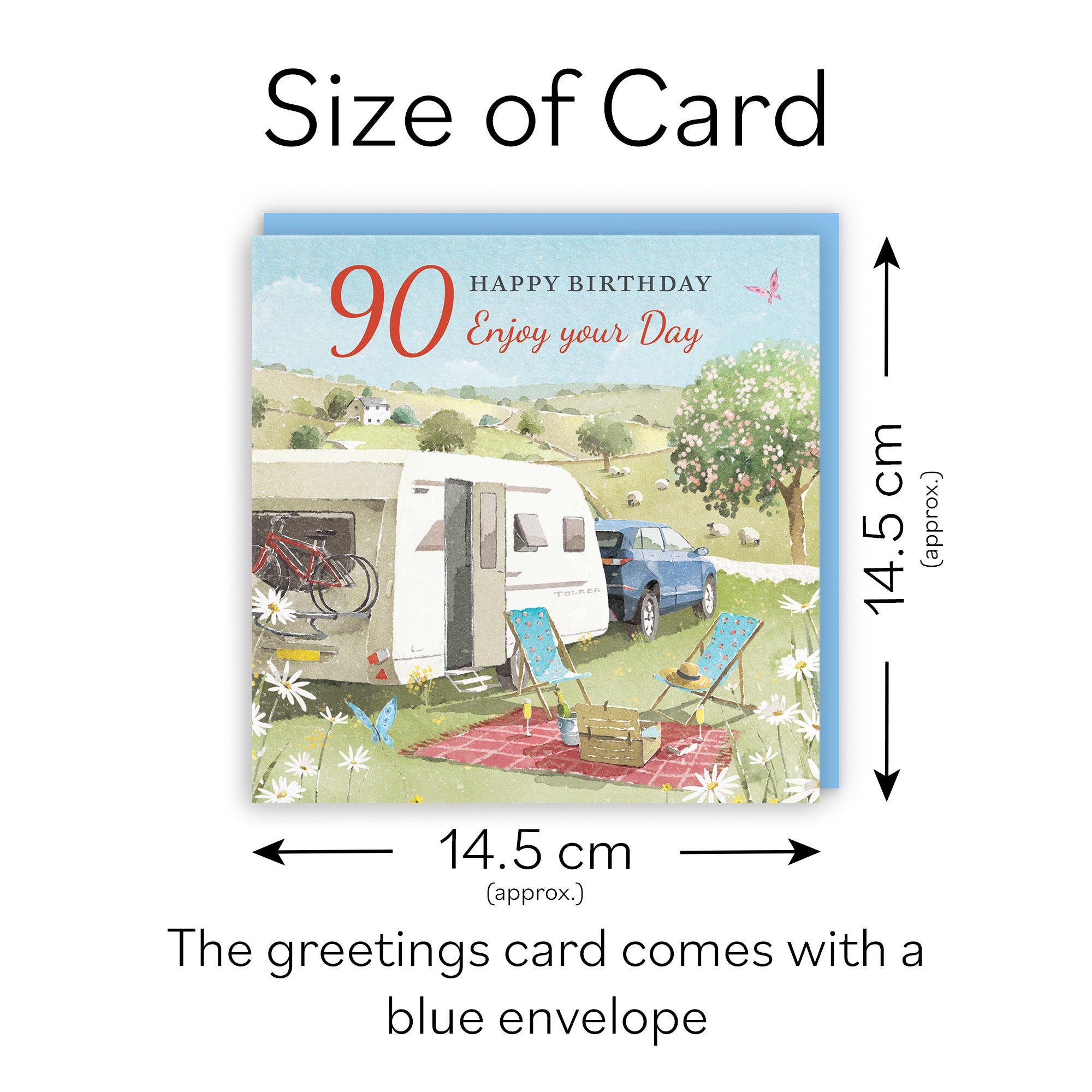 90th Birthday Card Caravan Holiday Milo's Gallery - Default Title (RT07552)