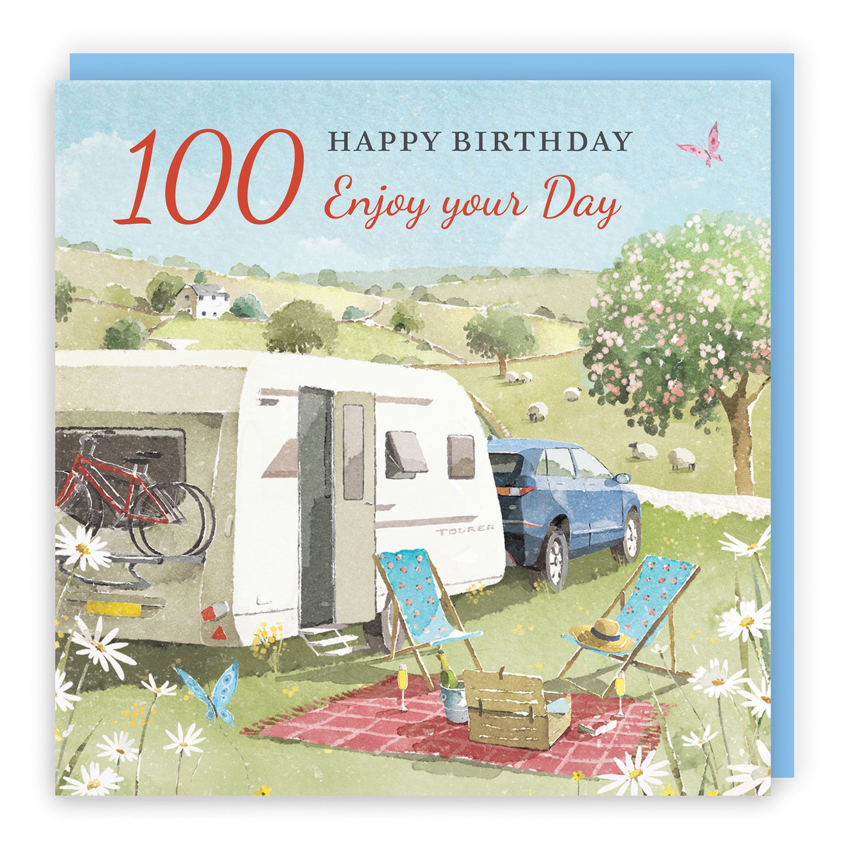 100th Birthday Card Caravan Holiday Milo's Gallery - Default Title (RT07554)