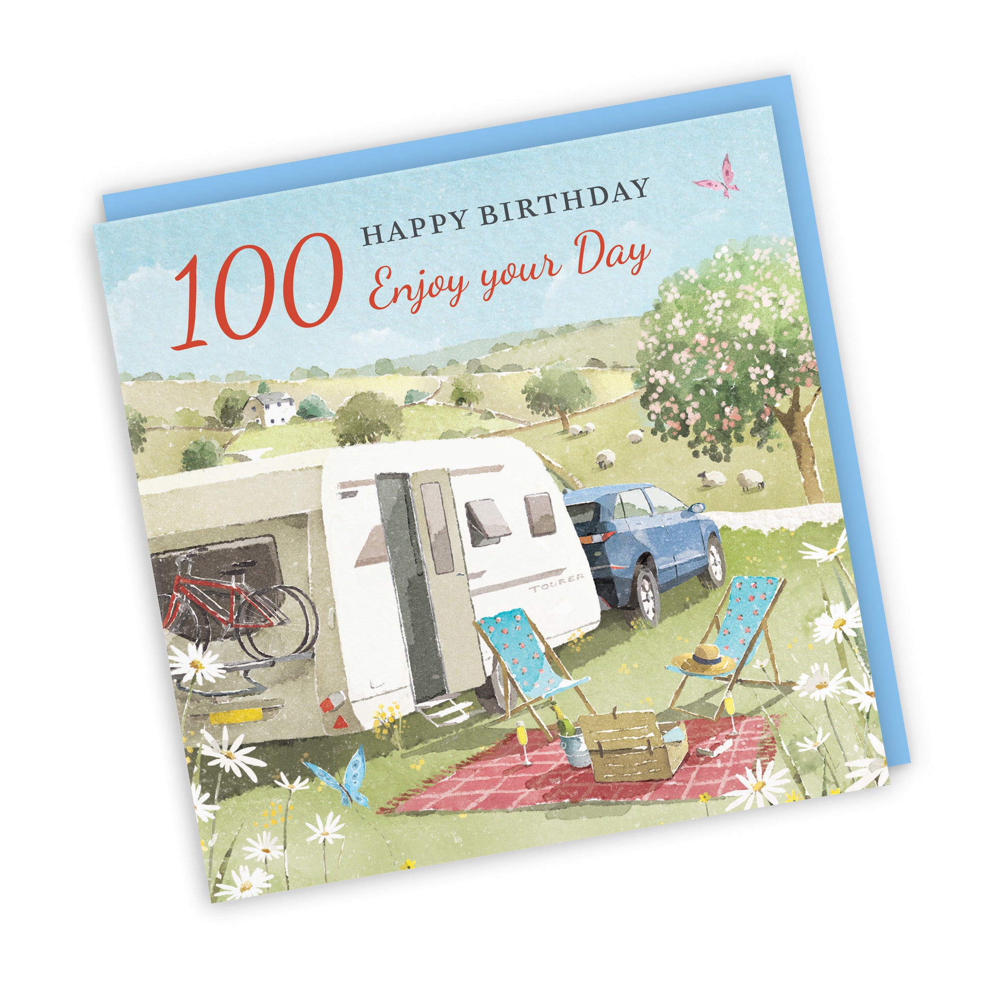 100th Birthday Card Caravan Holiday Milo's Gallery - Default Title (RT07554)