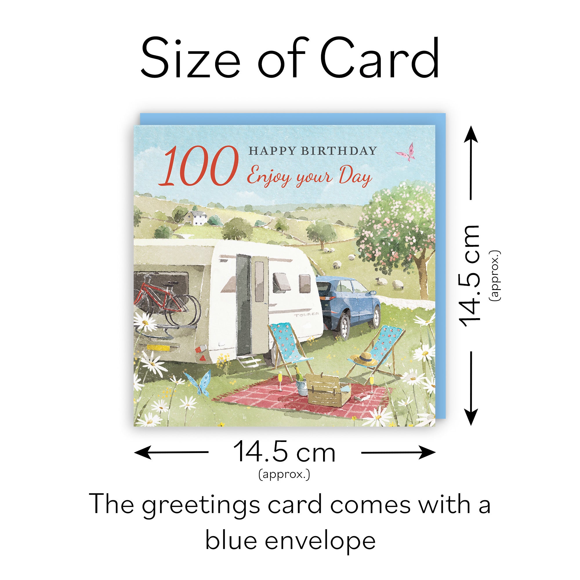 100th Birthday Card Caravan Holiday Milo's Gallery - Default Title (RT07554)