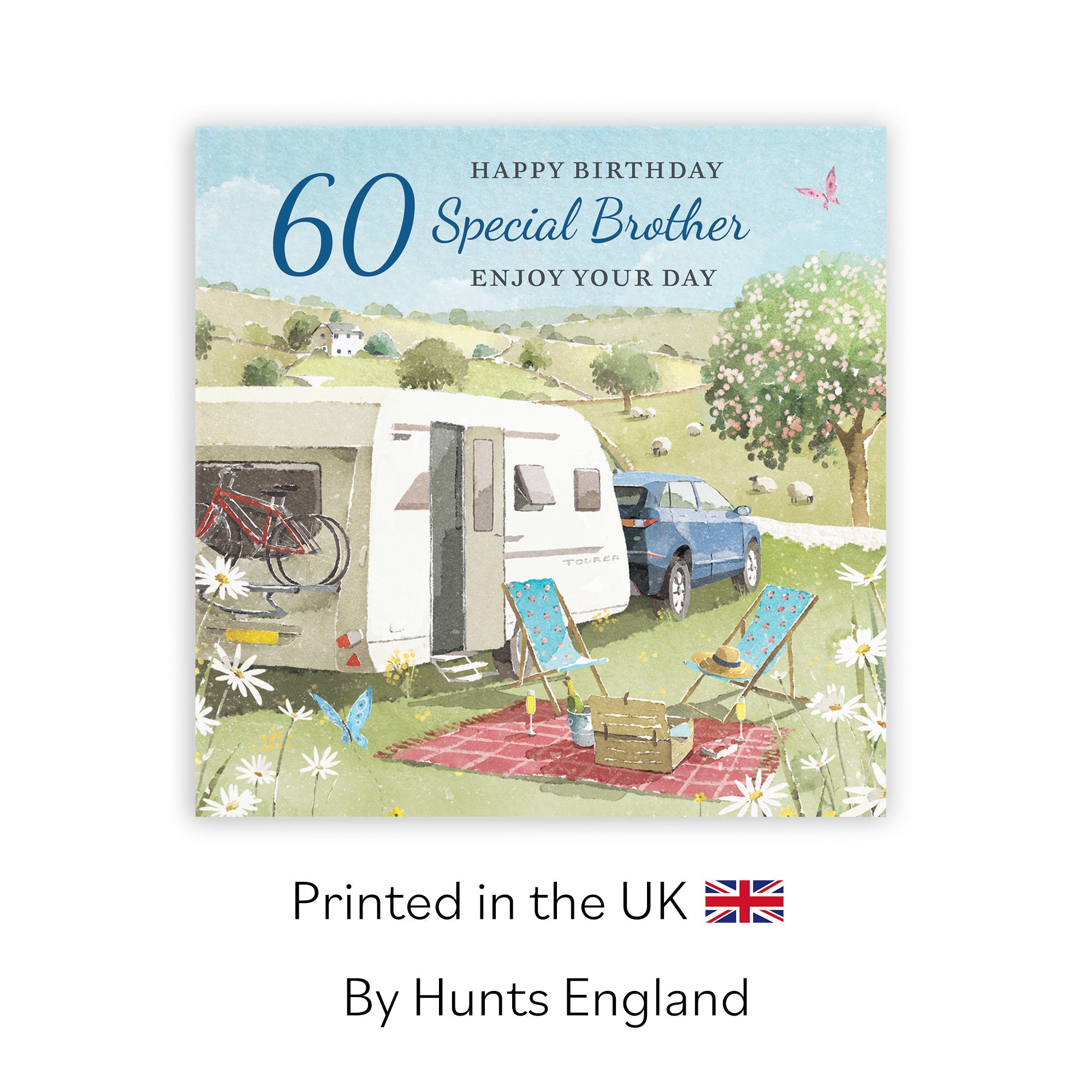 60th Brother Birthday Card Caravan Holiday Milo's Gallery - Default Title (RT07557)