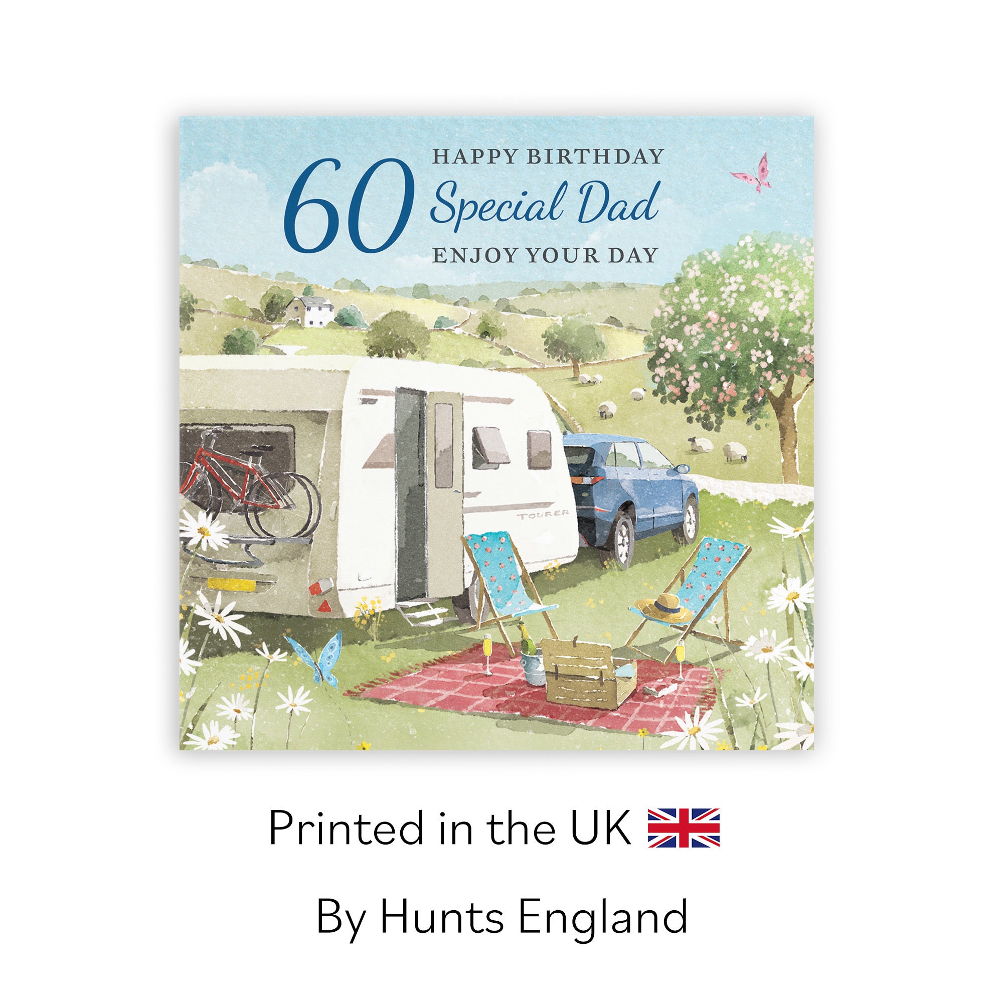 60th Dad Birthday Card Caravan Holiday Milo's Gallery - Default Title (RT07563)