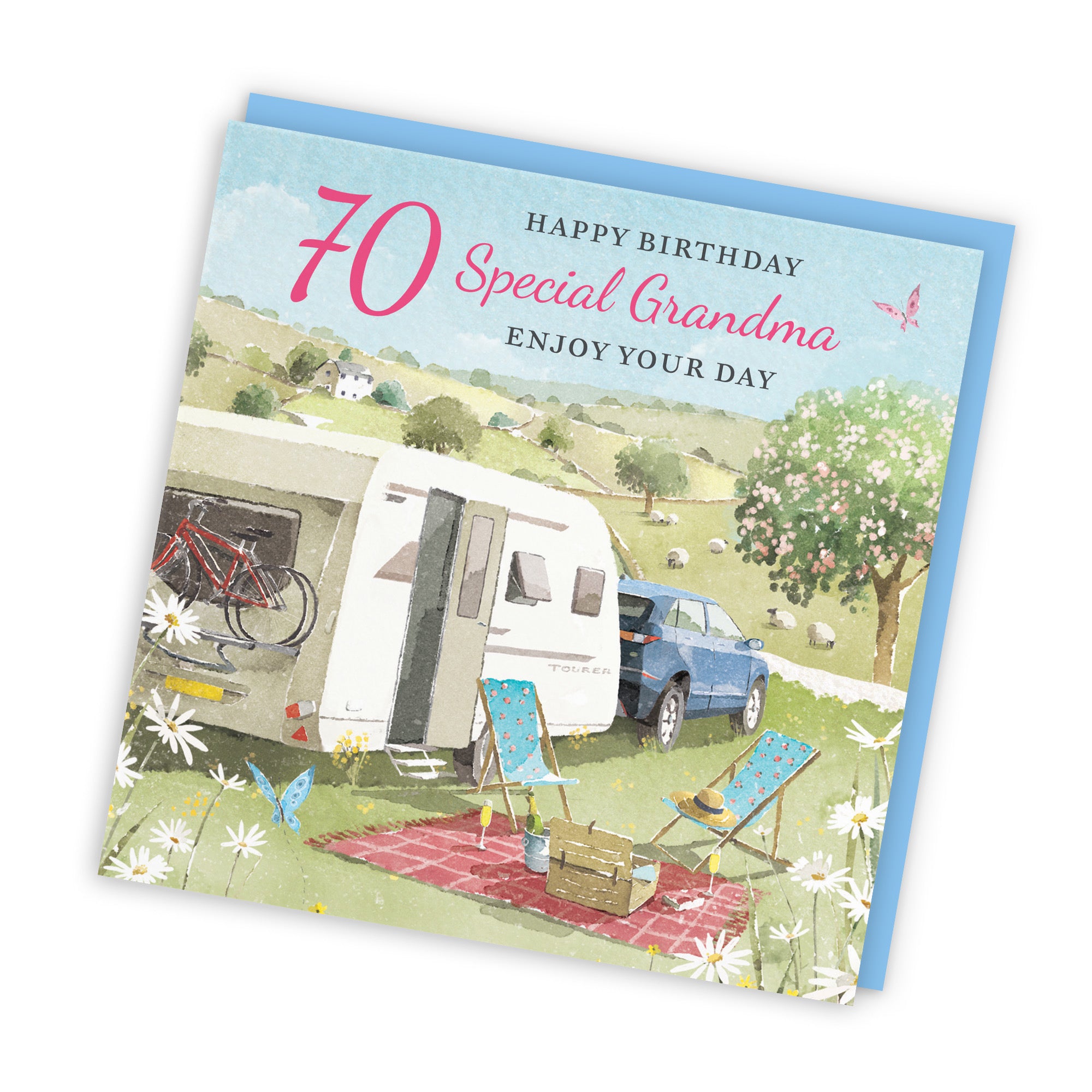 70th Grandma Birthday Card Caravan Holiday Milo's Gallery - Default Title (RT07576)