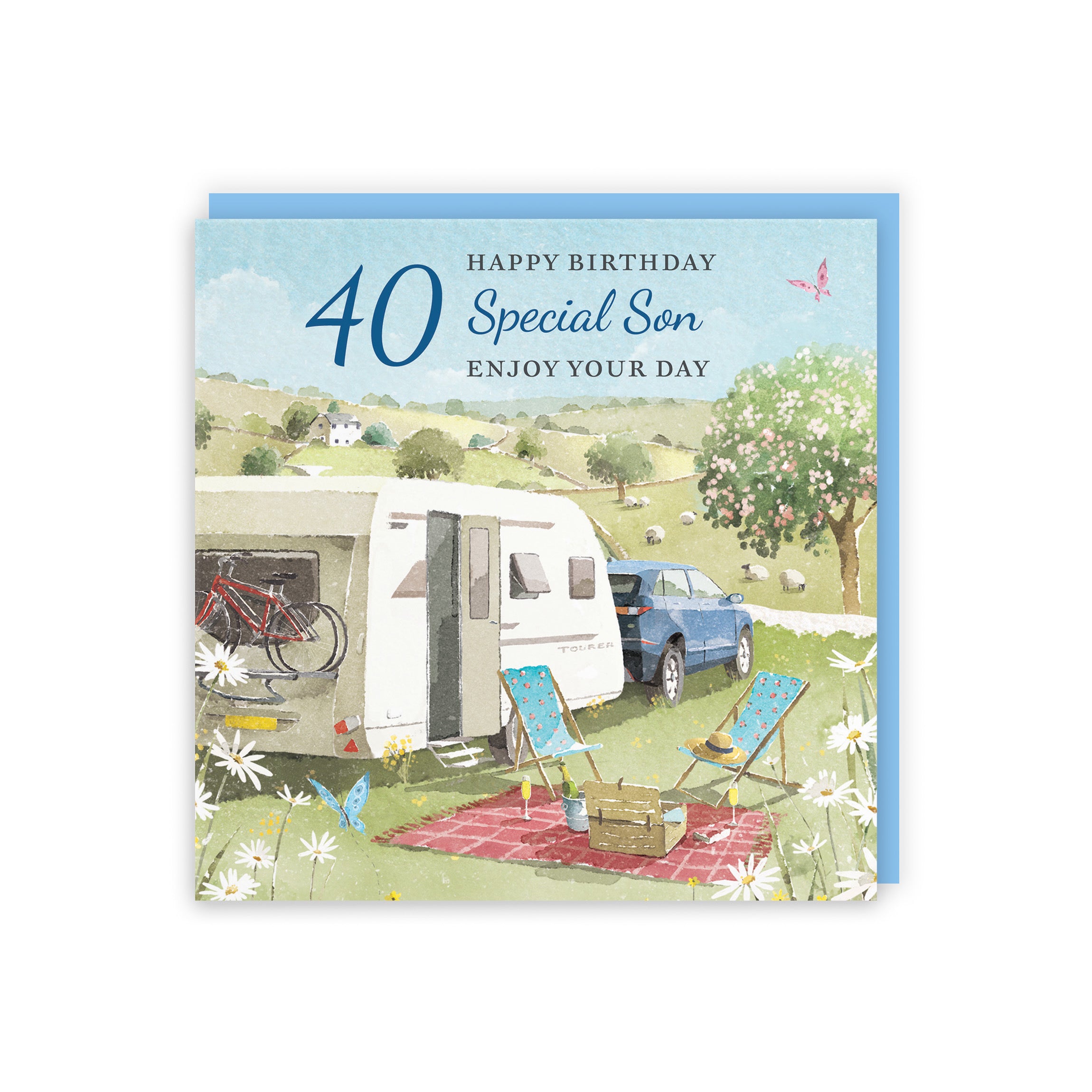 40th Son Birthday Card Caravan Holiday Milo's Gallery - Default Title (RT07595)