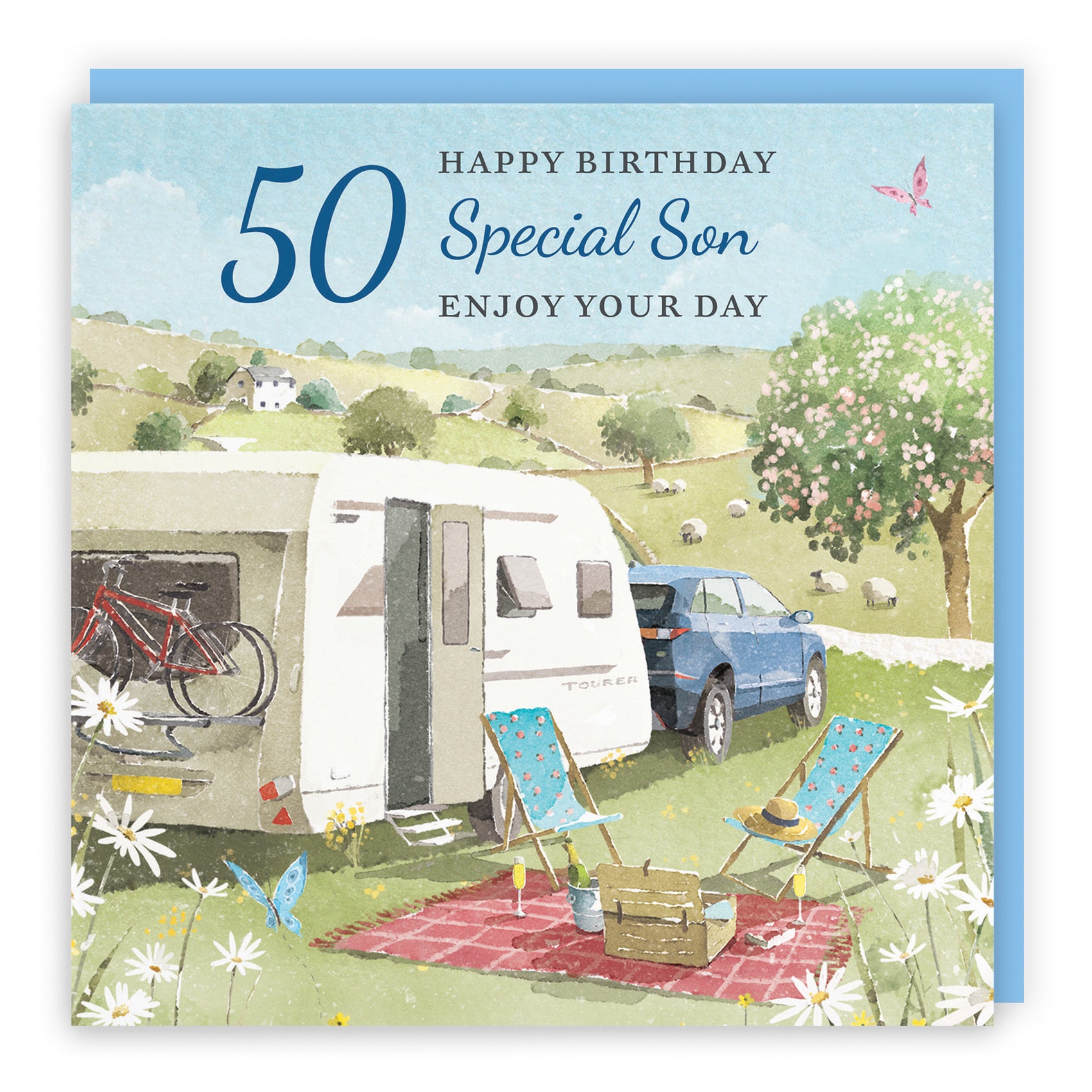 50th Son Birthday Card Caravan Holiday Milo's Gallery - Default Title (RT07596)