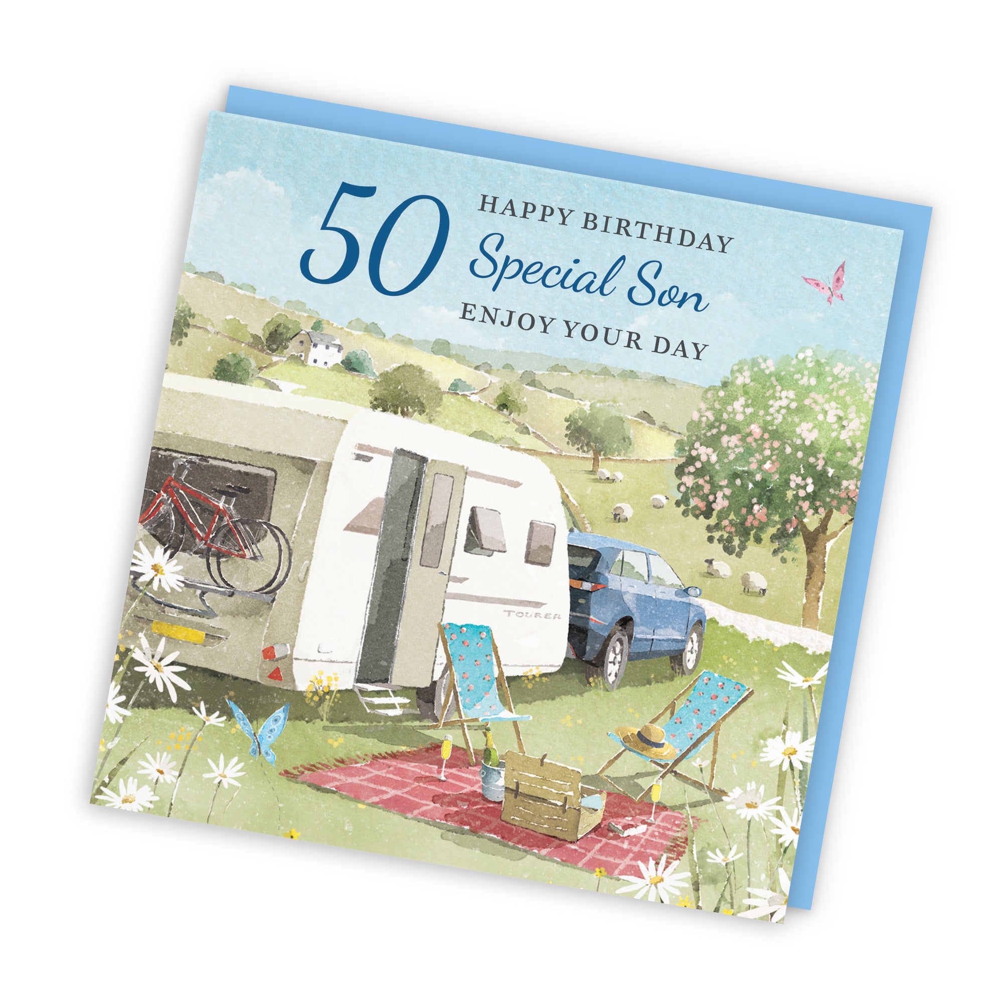 50th Son Birthday Card Caravan Holiday Milo's Gallery - Default Title (RT07596)