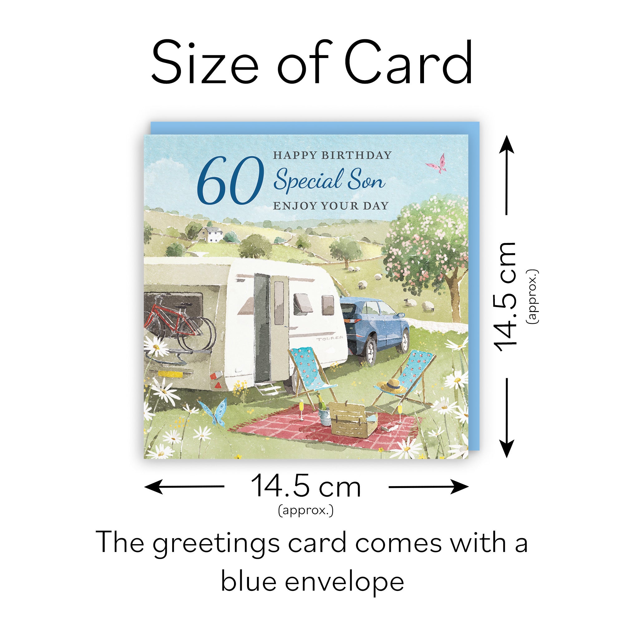 60th Son Birthday Card Caravan Holiday Milo's Gallery - Default Title (RT07597)