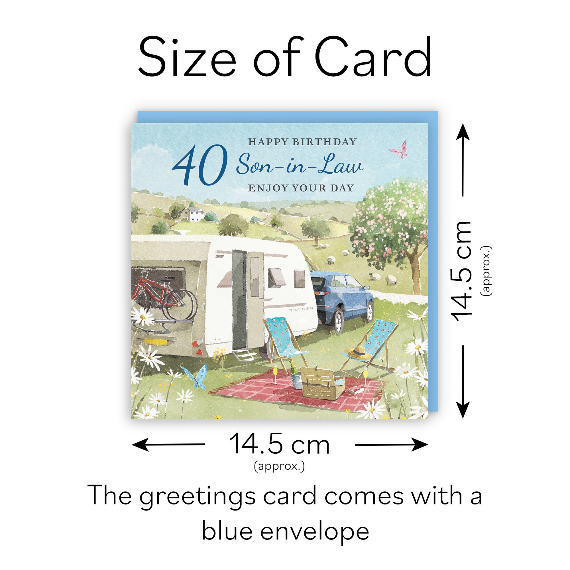 40th Son-in-Law Birthday Card Caravan Holiday Milo's Gallery - Default Title (RT07598)