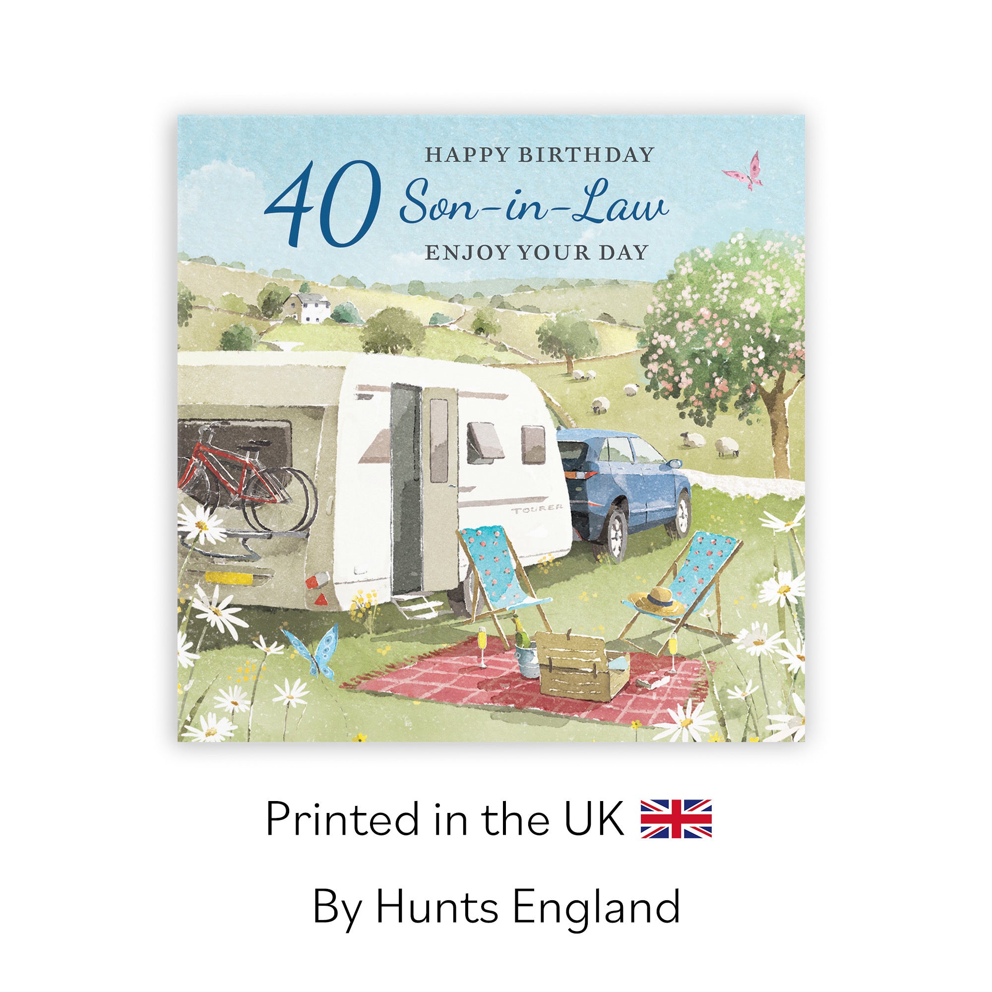 40th Son-in-Law Birthday Card Caravan Holiday Milo's Gallery - Default Title (RT07598)