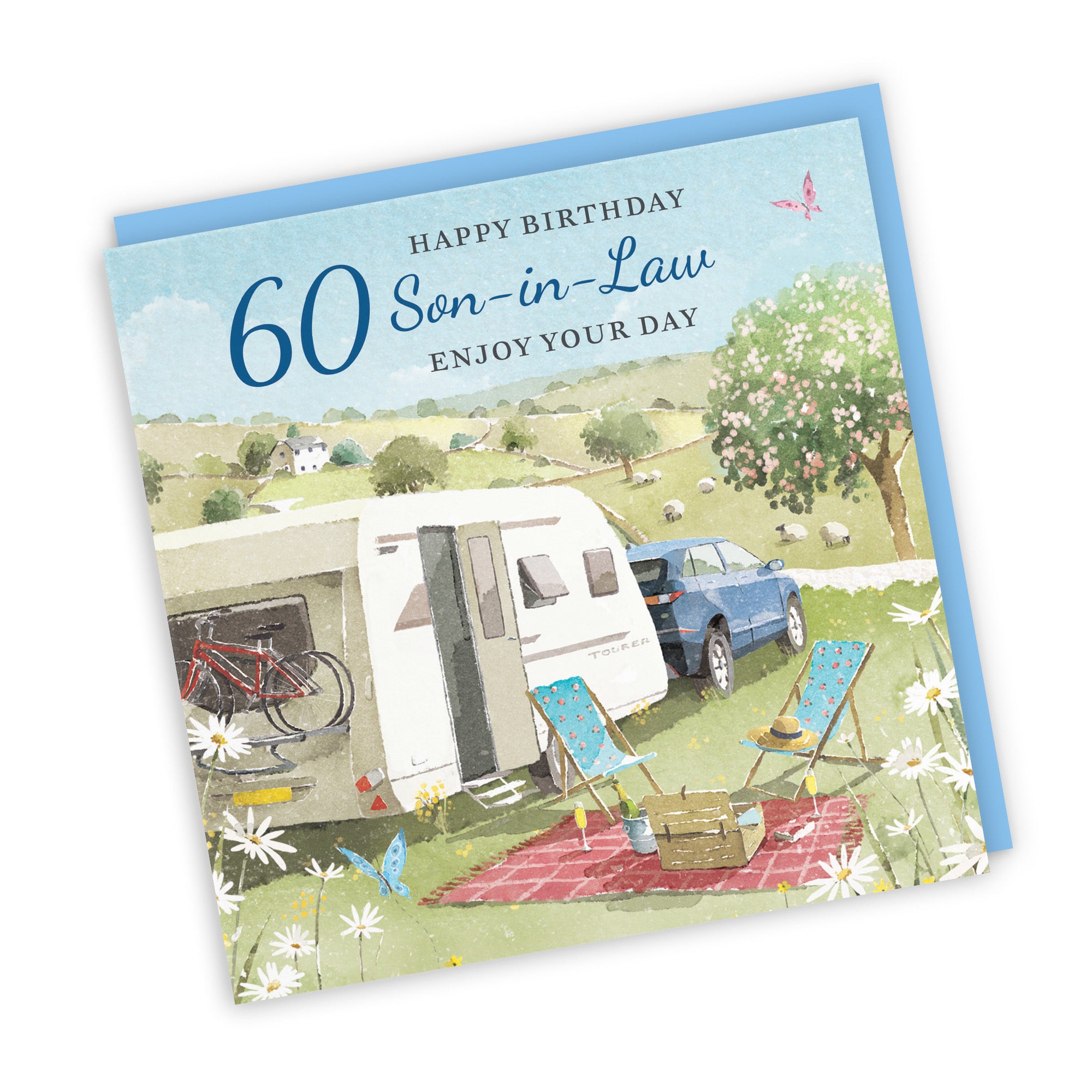 60th Son-in-Law Birthday Card Caravan Holiday Milo's Gallery - Default Title (RT07600)