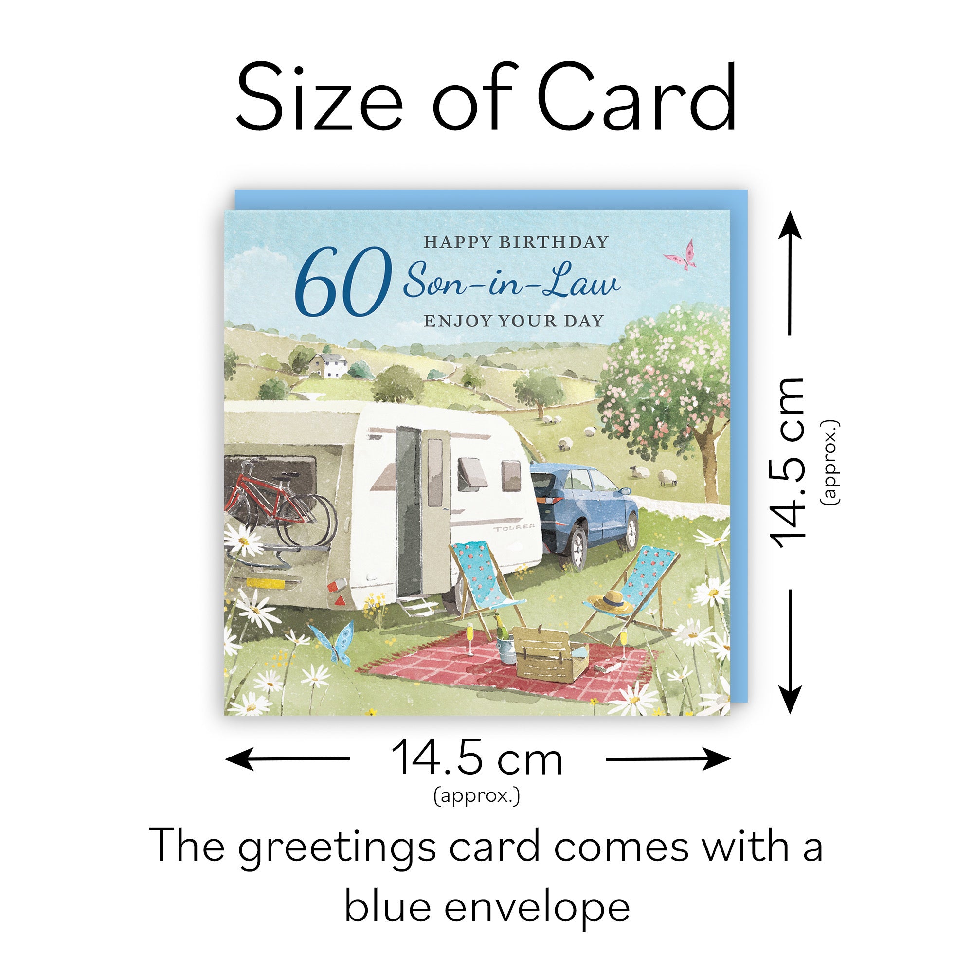 60th Son-in-Law Birthday Card Caravan Holiday Milo's Gallery - Default Title (RT07600)