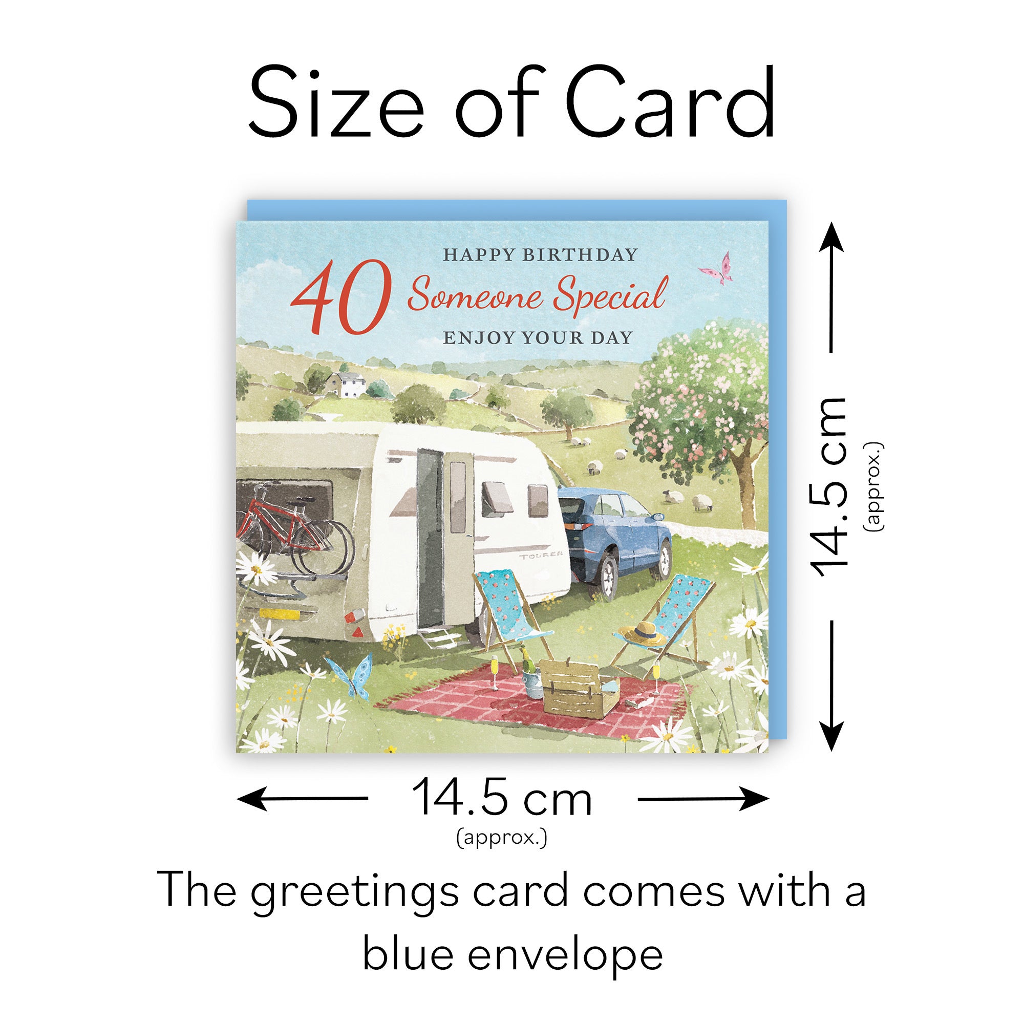 40th Someone Special Birthday Card Caravan Holiday Milo's Gallery - Default Title (RT07601)