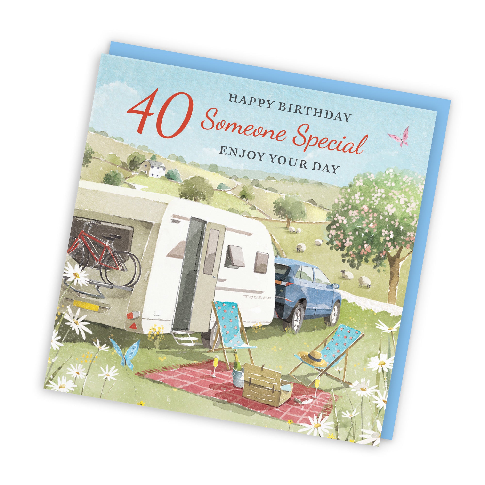 40th Someone Special Birthday Card Caravan Holiday Milo's Gallery - Default Title (RT07601)