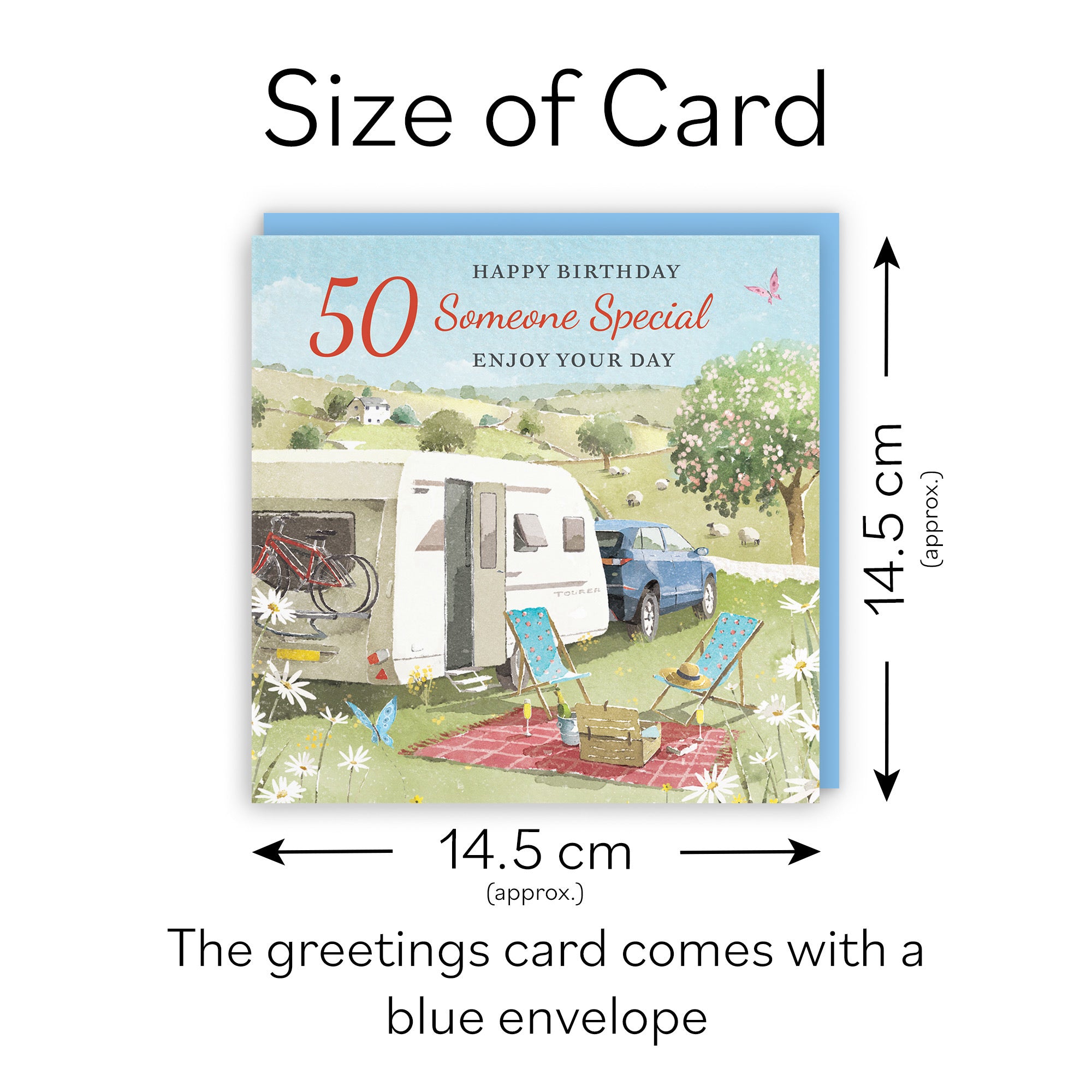 50th Someone Special Birthday Card Caravan Holiday Milo's Gallery - Default Title (RT07602)