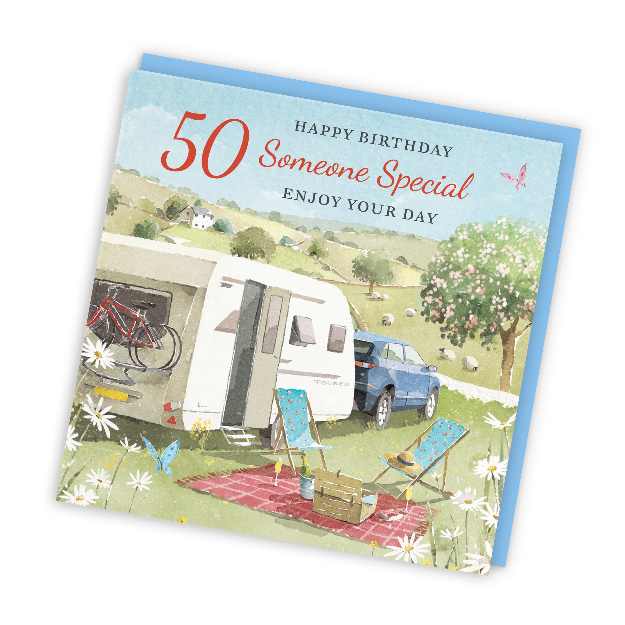 50th Someone Special Birthday Card Caravan Holiday Milo's Gallery - Default Title (RT07602)