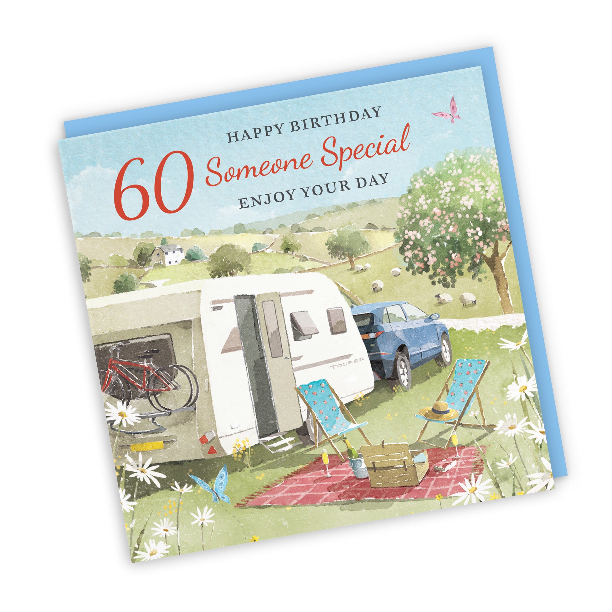 60th Someone Special Birthday Card Caravan Holiday Milo's Gallery - Default Title (RT07603)