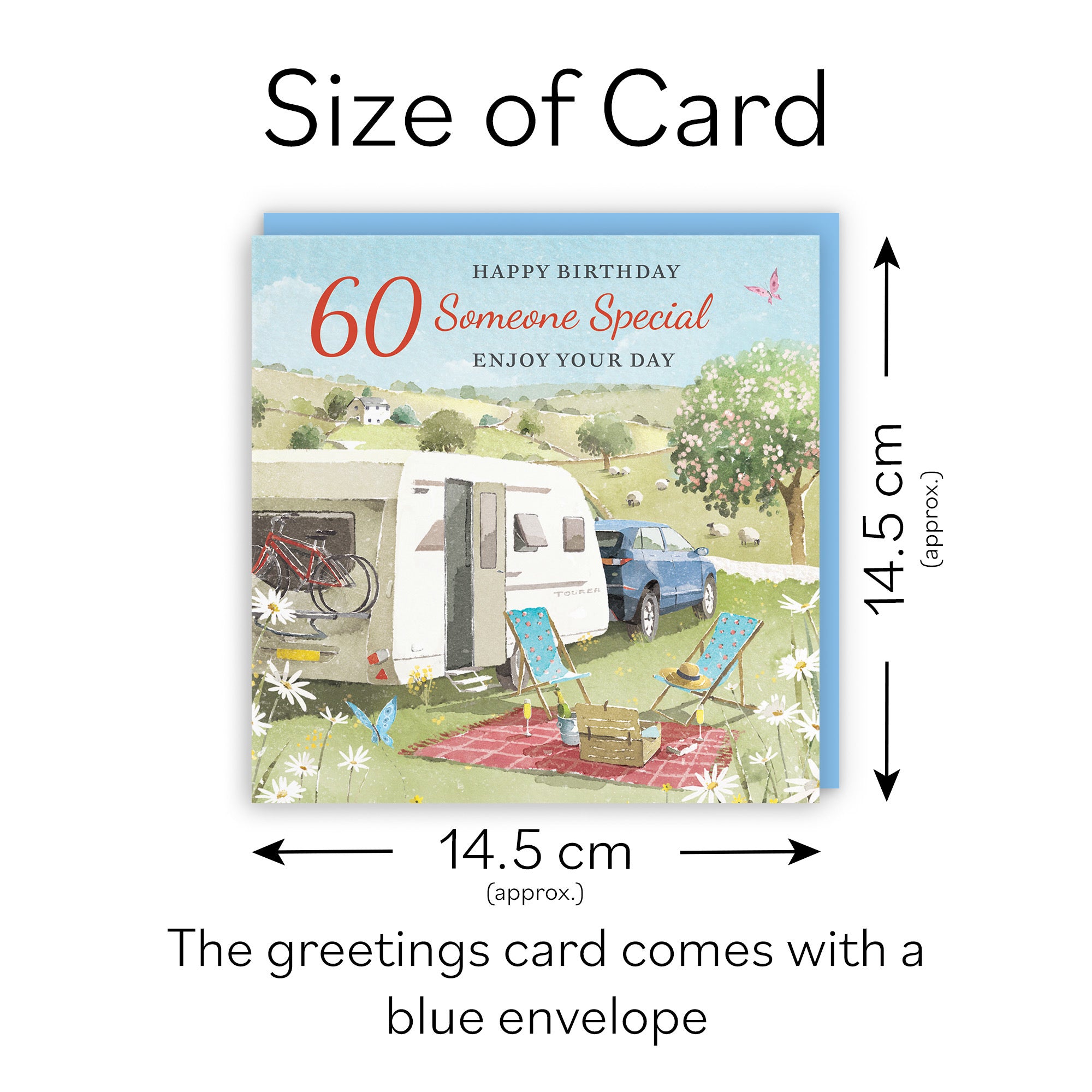 60th Someone Special Birthday Card Caravan Holiday Milo's Gallery - Default Title (RT07603)
